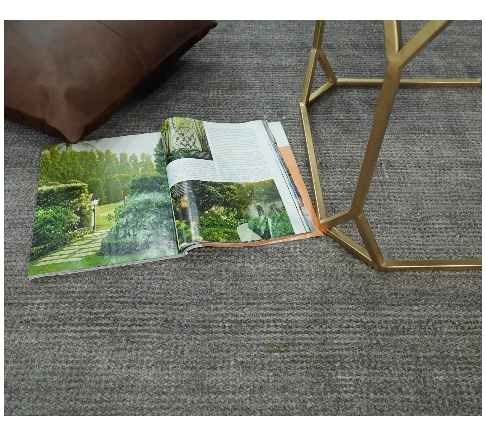 5x8 Solid Gray Rug made with wool and viscose blend | TRD178A - Image 5