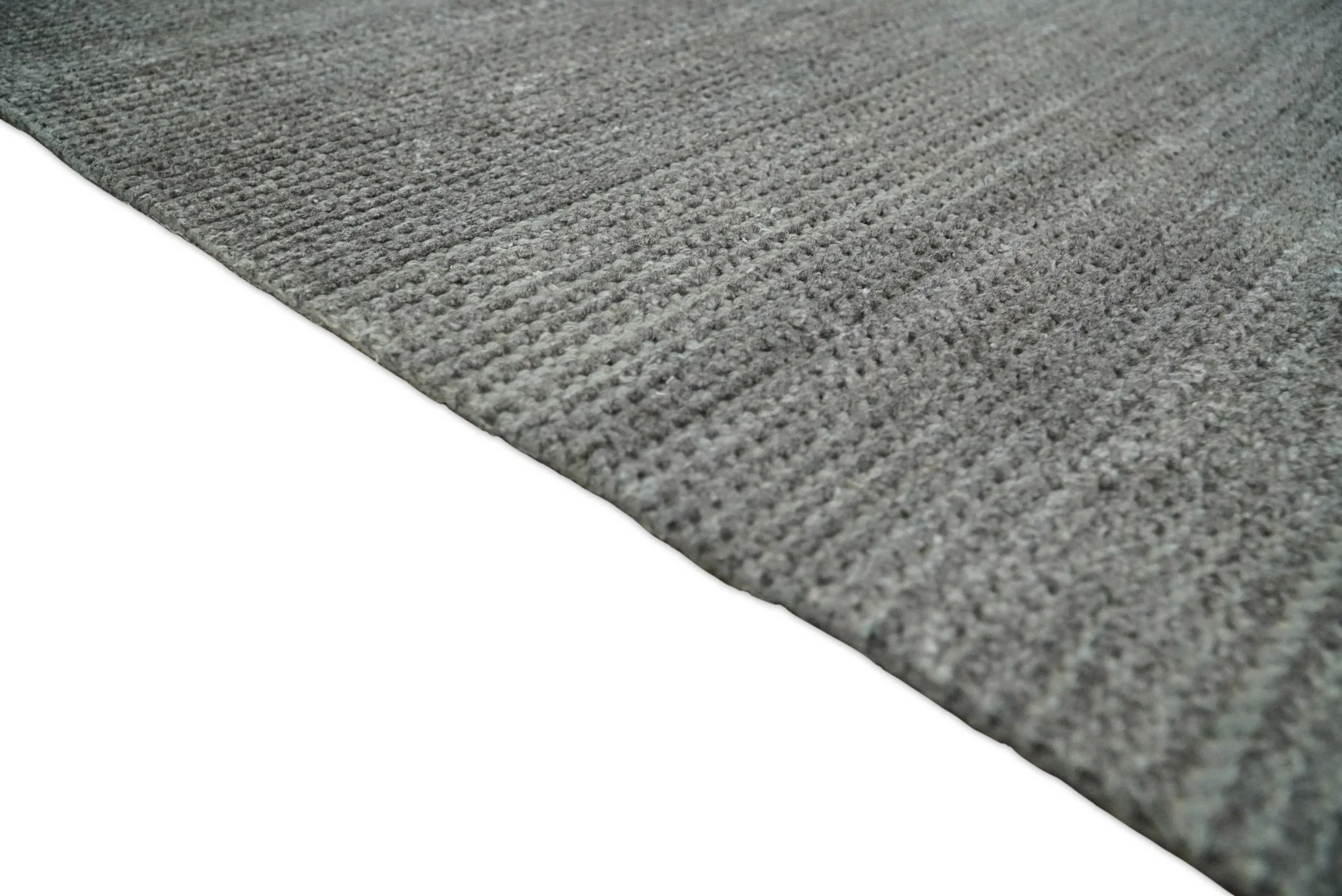5x8 Solid Gray Rug made with wool and viscose blend | TRD178A - Image 8