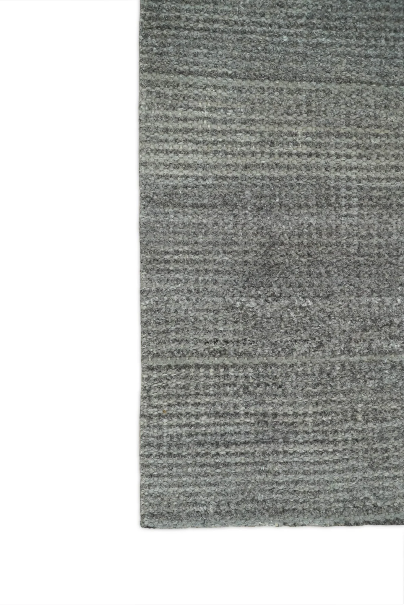 5x8 Solid Gray Rug made with wool and viscose blend | TRD178A - Image 9
