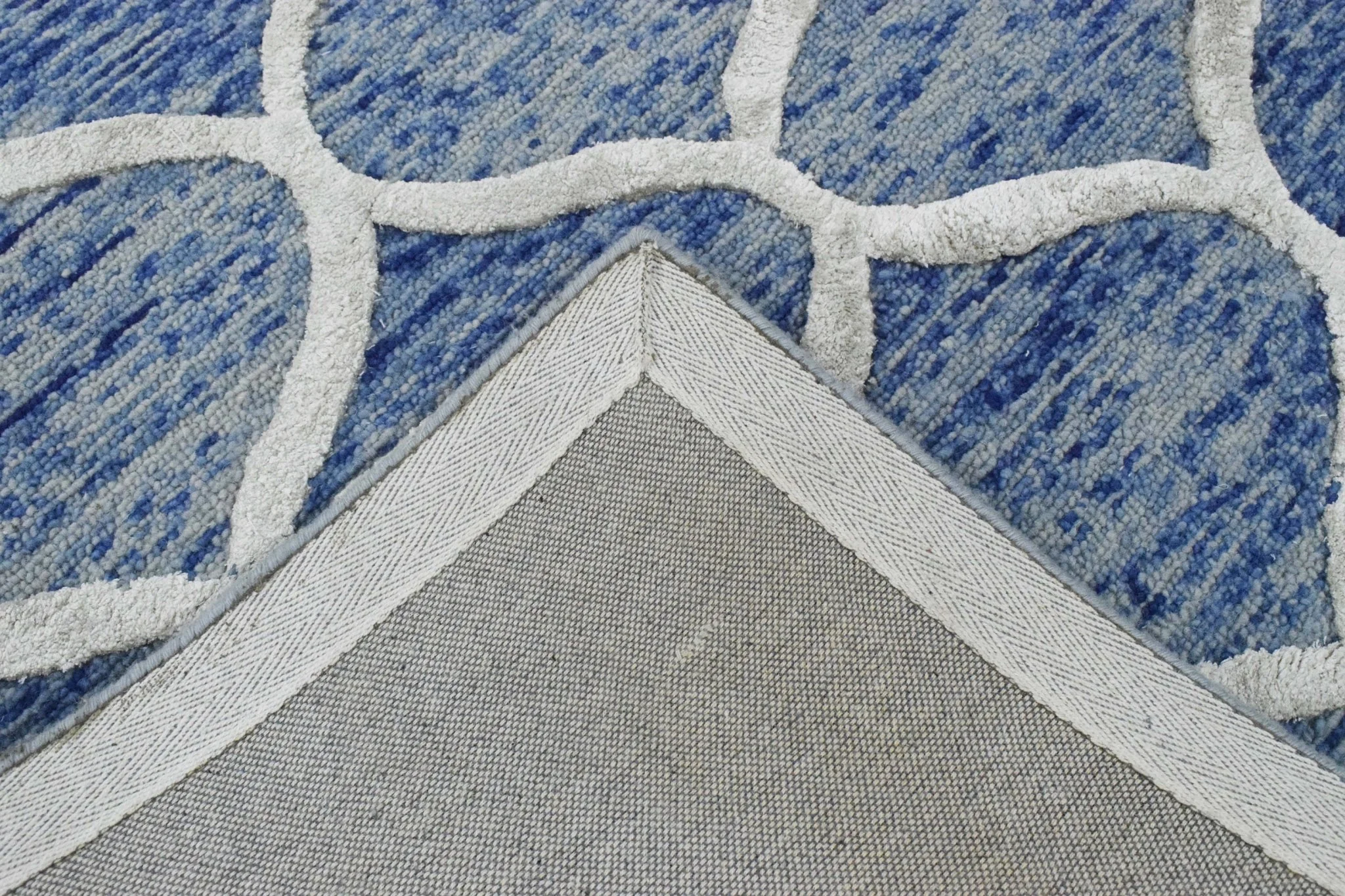 5x8 Modern Blue Handmade Area Rug - Image 7