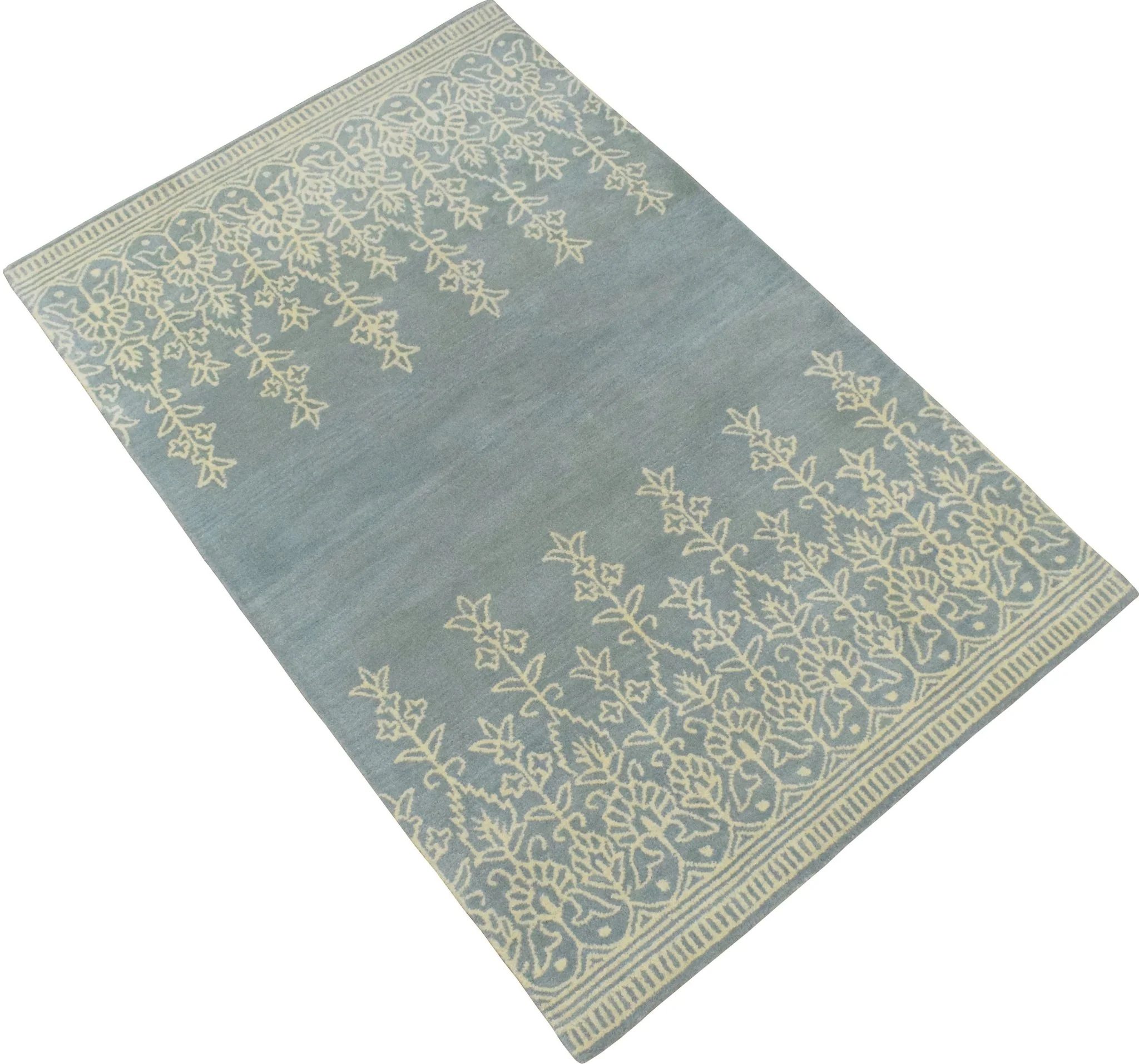 5x8 Handmade Minimal Design Wool Area Rug - Image 3