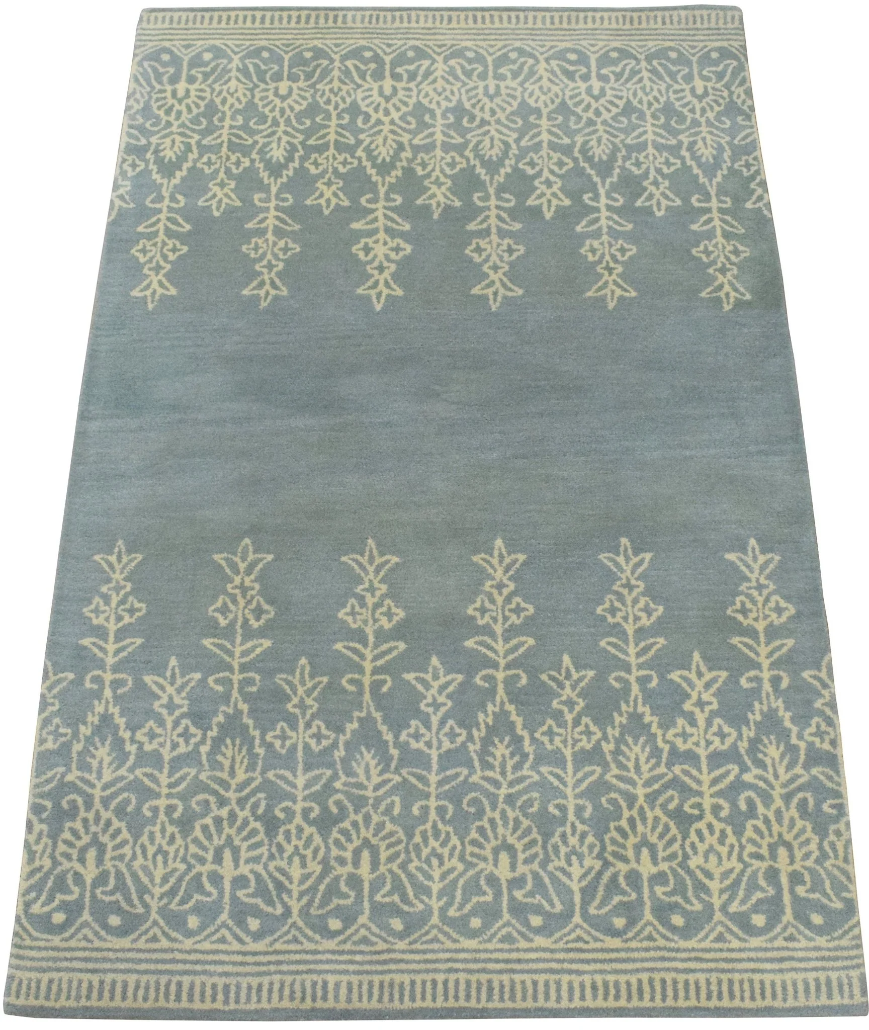 5x8 Handmade Minimal Design Wool Area Rug - Image 4