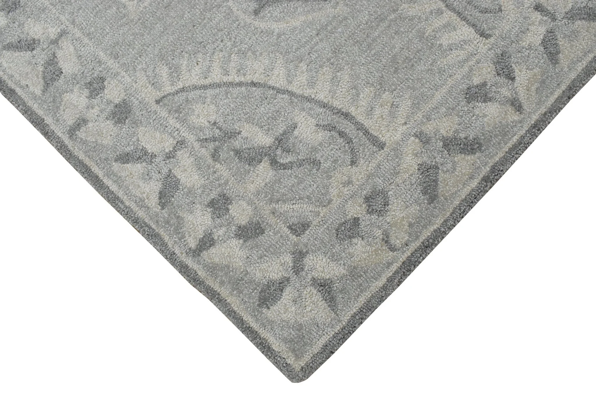 5x8 Silver and Gray Wool Area Rug | Handmade Area rug made with fine wool - Image 7