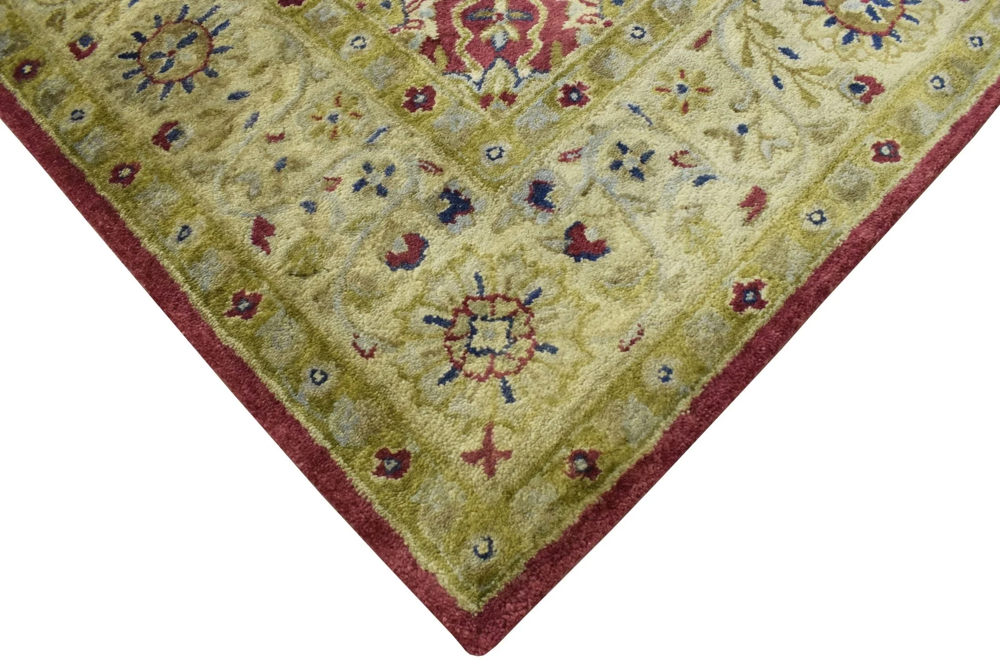 5x8 Red and Camel Handmade Classic Vintage Wool Area Rug - Image 5