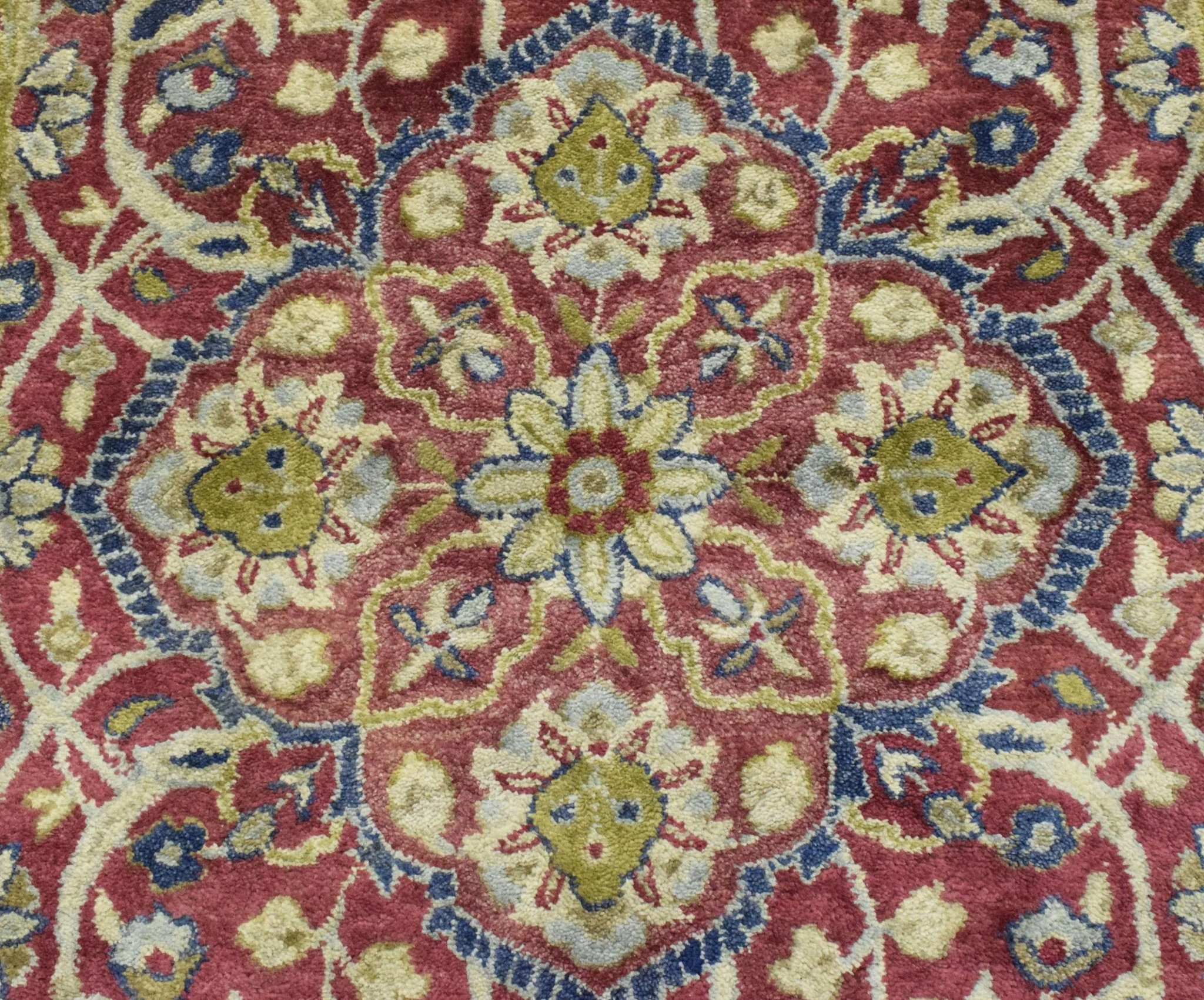 5x8 Red and Camel Handmade Classic Vintage Wool Area Rug - Image 7