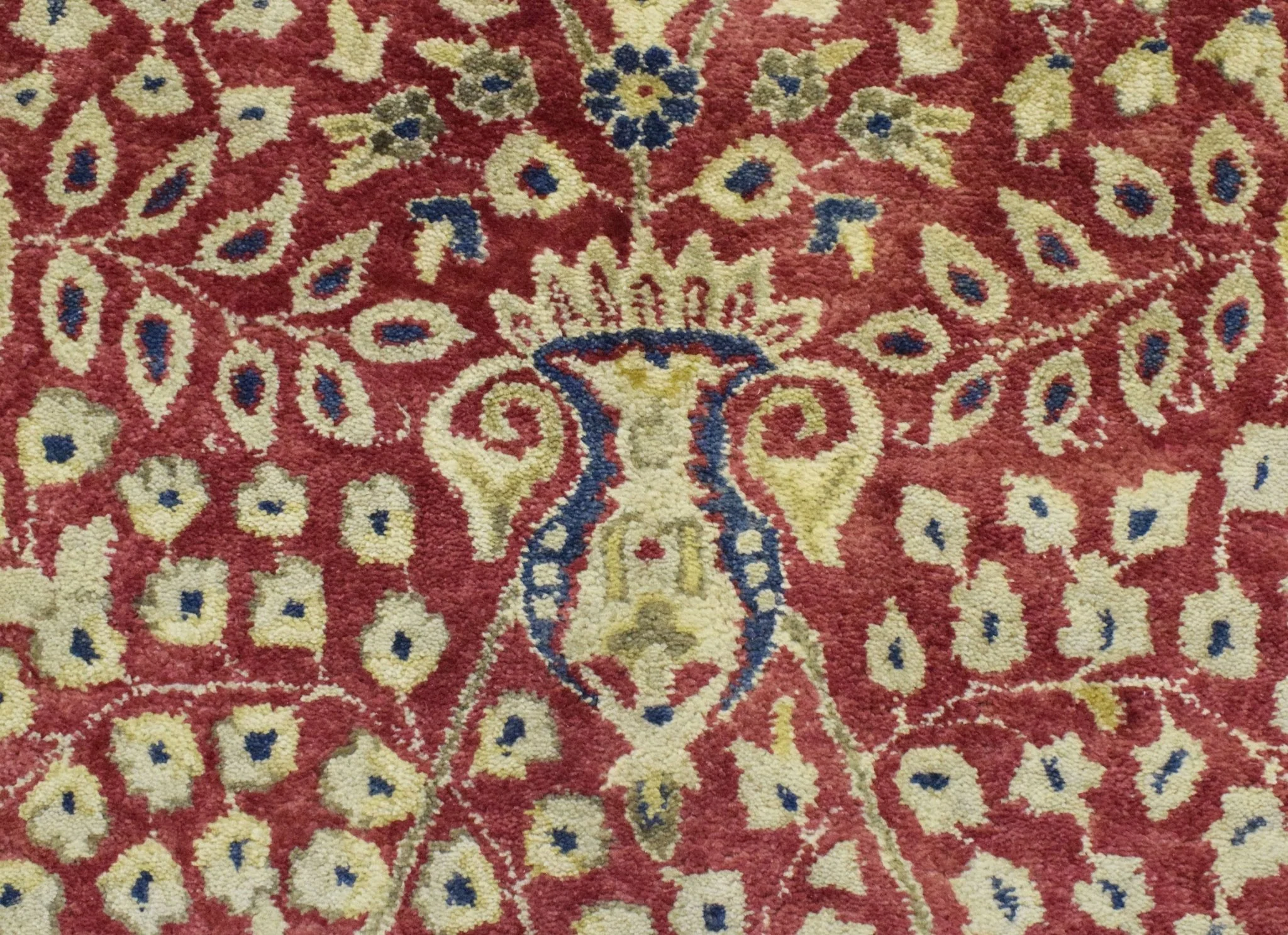 5x8 Red and Gold Handmade Classic Vintage Design Wool Area Rug - Image 4