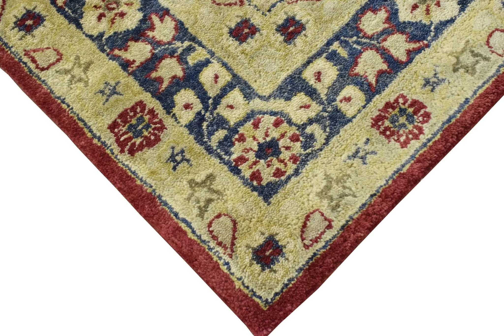 5x8 Red and Gold Handmade Classic Vintage Design Wool Area Rug - Image 6