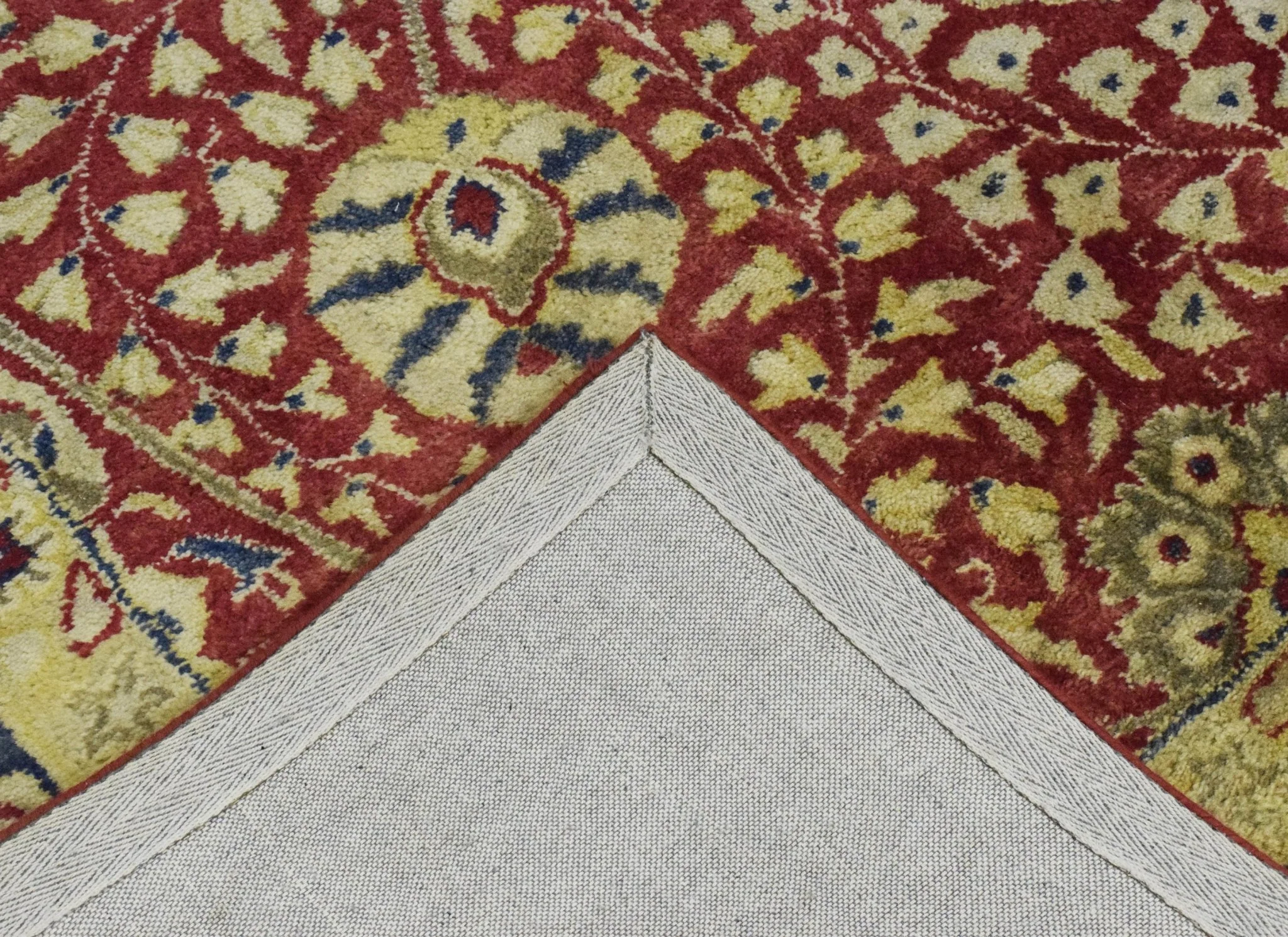 5x8 Red and Gold Handmade Classic Vintage Design Wool Area Rug - Image 8
