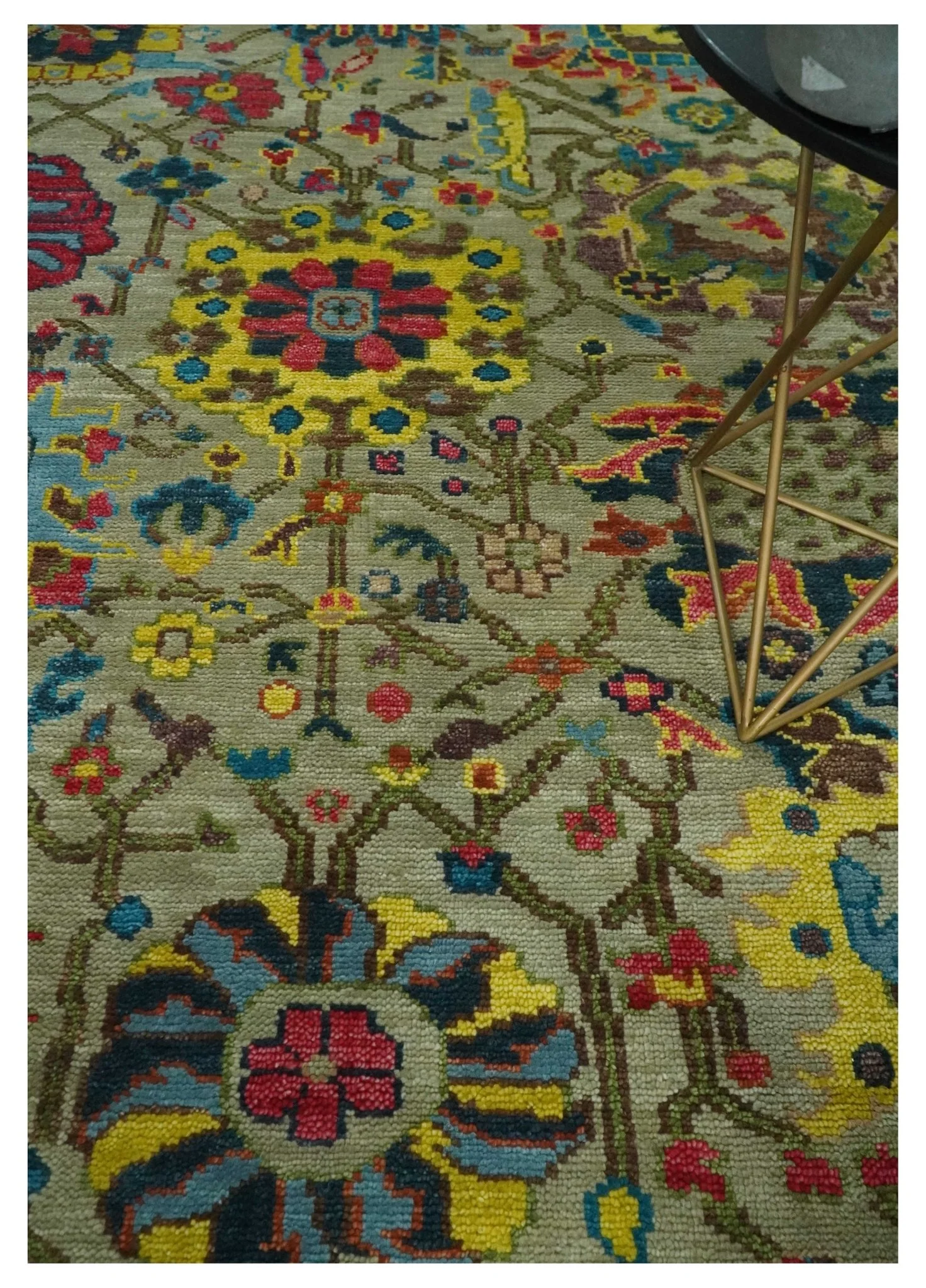 Colorful Oushak Rug Wool Traditional Hand knotted Custom Made wool Area Rug - Image 2