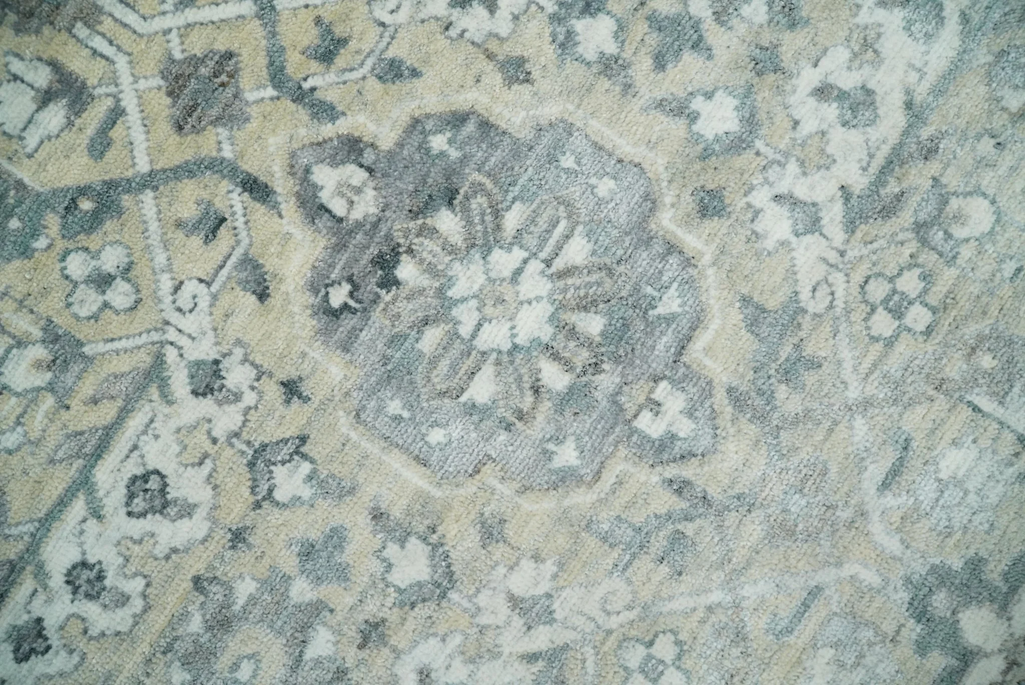 6x9 and 8x11 Beige and Gray Bamboo Silk and Wool Traditional Persian Antique Area Rug | TRDCP201 - Image 8