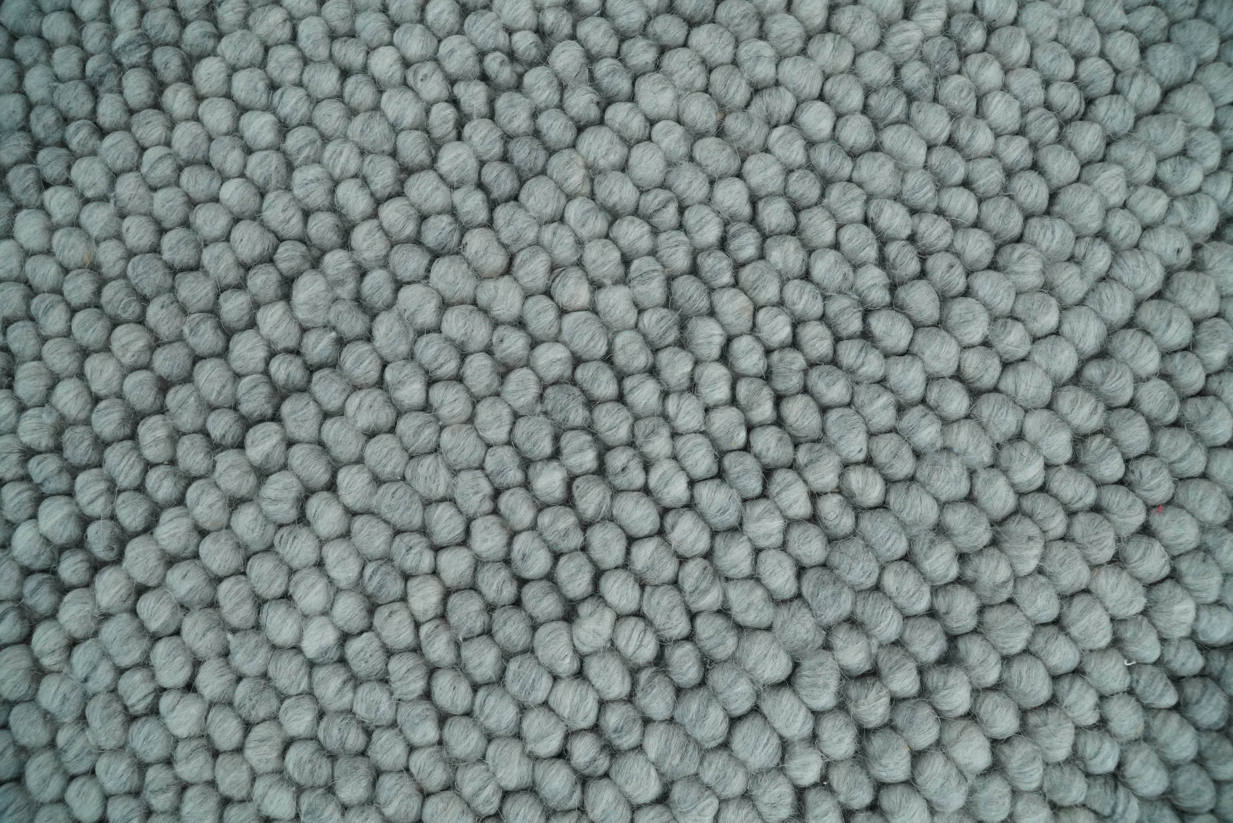 6x9 and 8x10 Solid Gray Wool Blend Felted Chunky Hand Woven Area Rug | DOV5 - Image 10