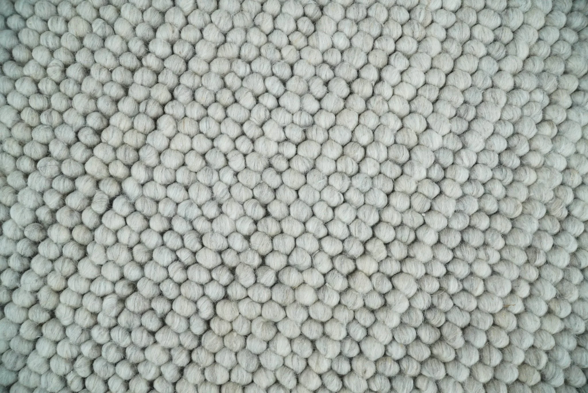 3x5, 5x8, 6x9, 8x10 and 9x12 Solid Silver Wool Blend Felted Chunky Hand Woven Area Rug - Image 5