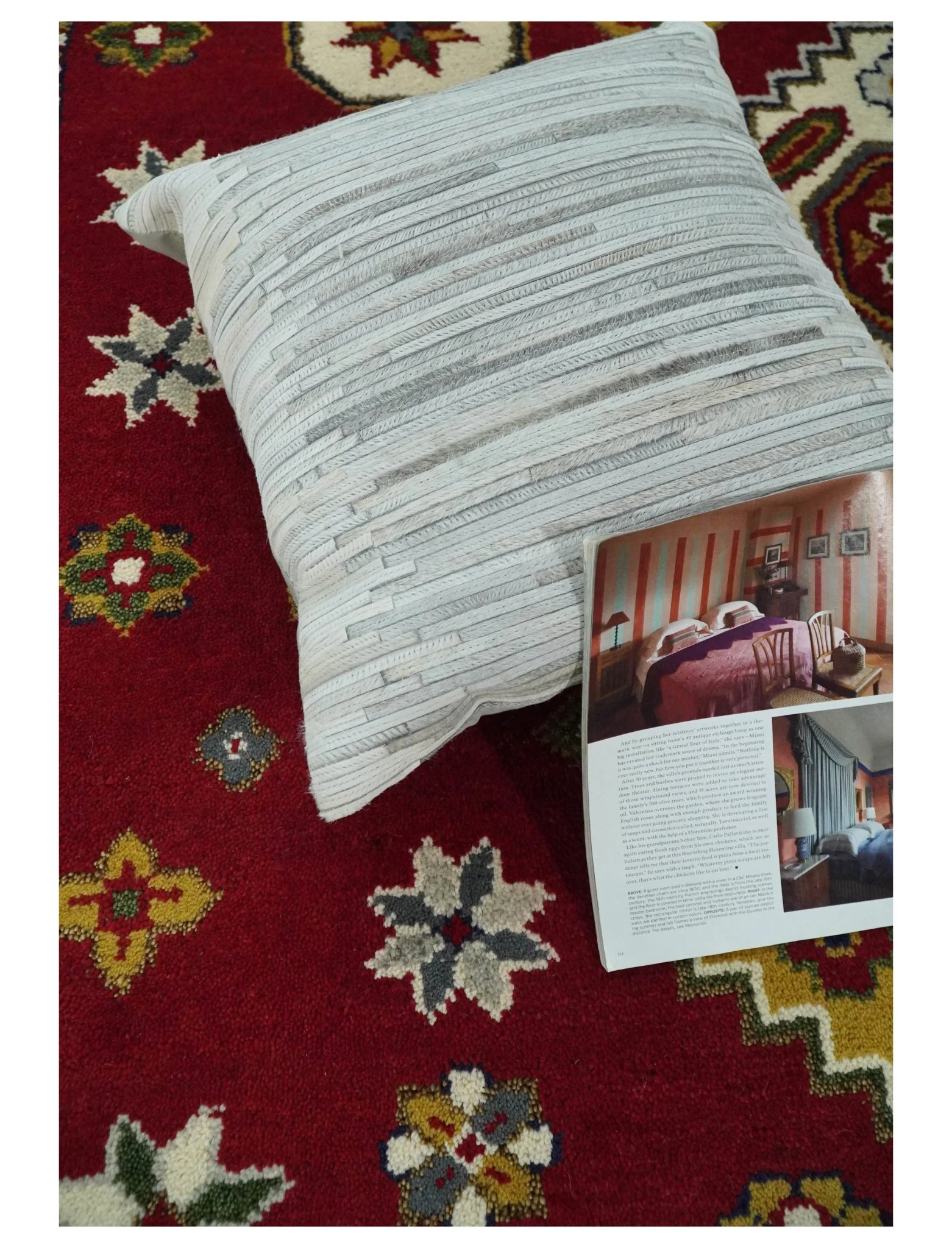 7x7 Sqaure Hand Knotted traditional Kazak Rust and Ivory Traditional Armenian Rug | KZA20 - Image 9