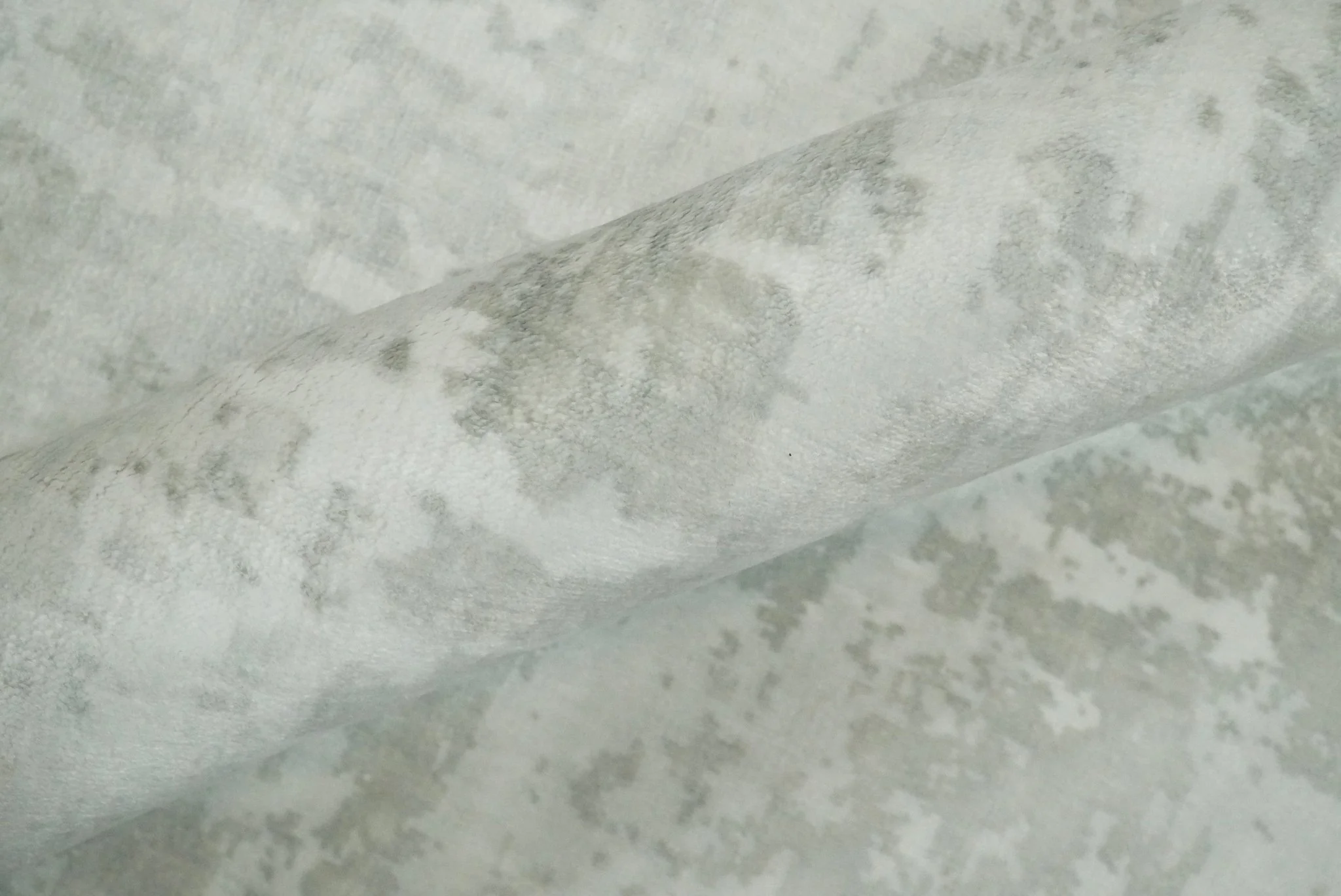 7.11x9.7 Modern Abstract Ivory and Camel Contemporary Wool Area Rug - Image 7