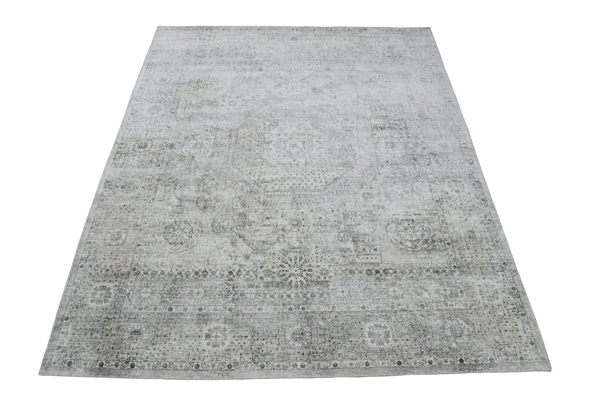 7.8x9.8 Rug, Abstract Blue and Gray Rug made with Viscose Art Silk, Living, Dinning and Bedroom Rug | TRD0091AR7898 - Image 4