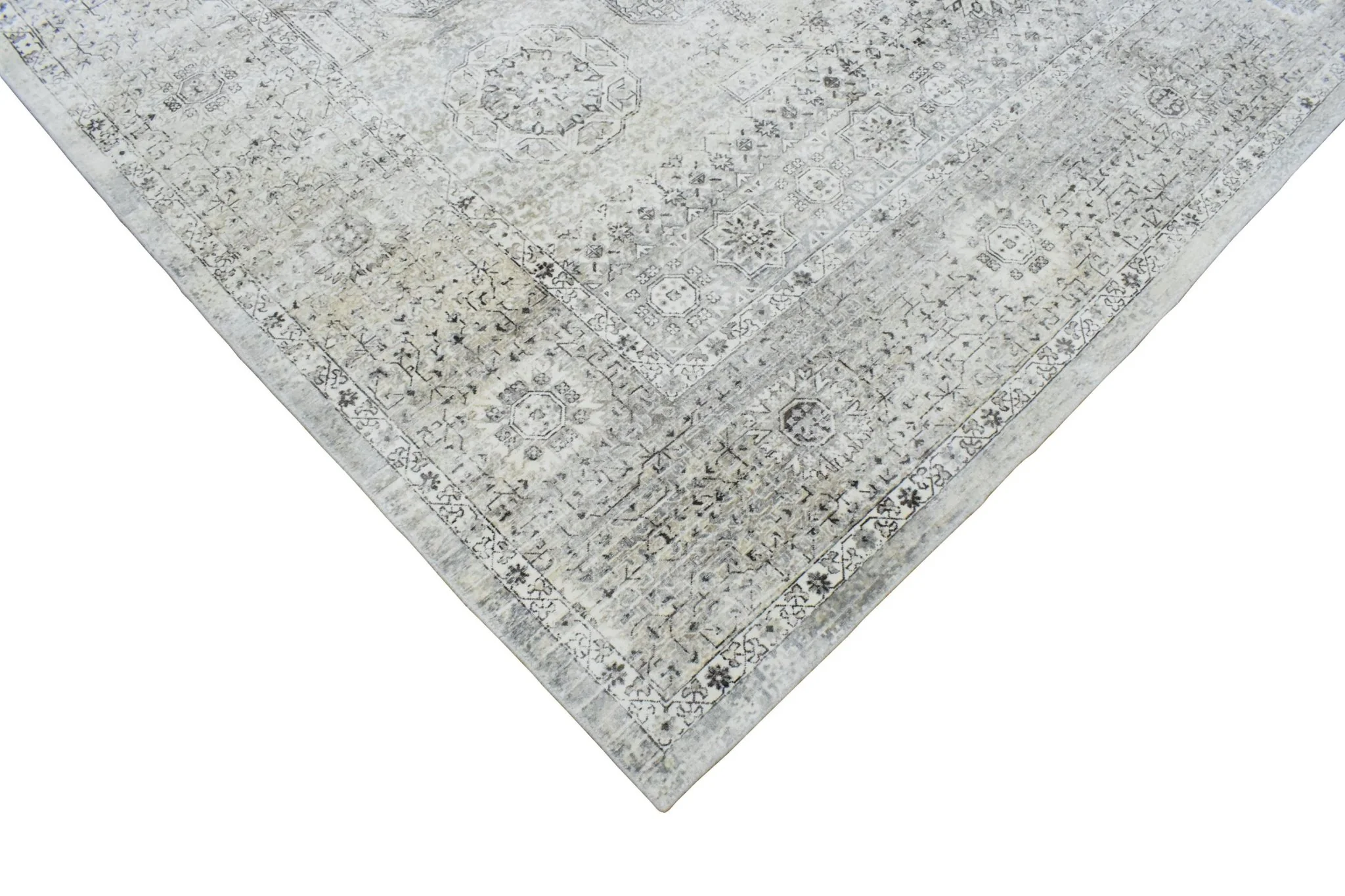 7.8x9.8 Rug, Abstract Blue and Gray Rug made with Viscose Art Silk, Living, Dinning and Bedroom Rug | TRD0091AR7898 - Image 7