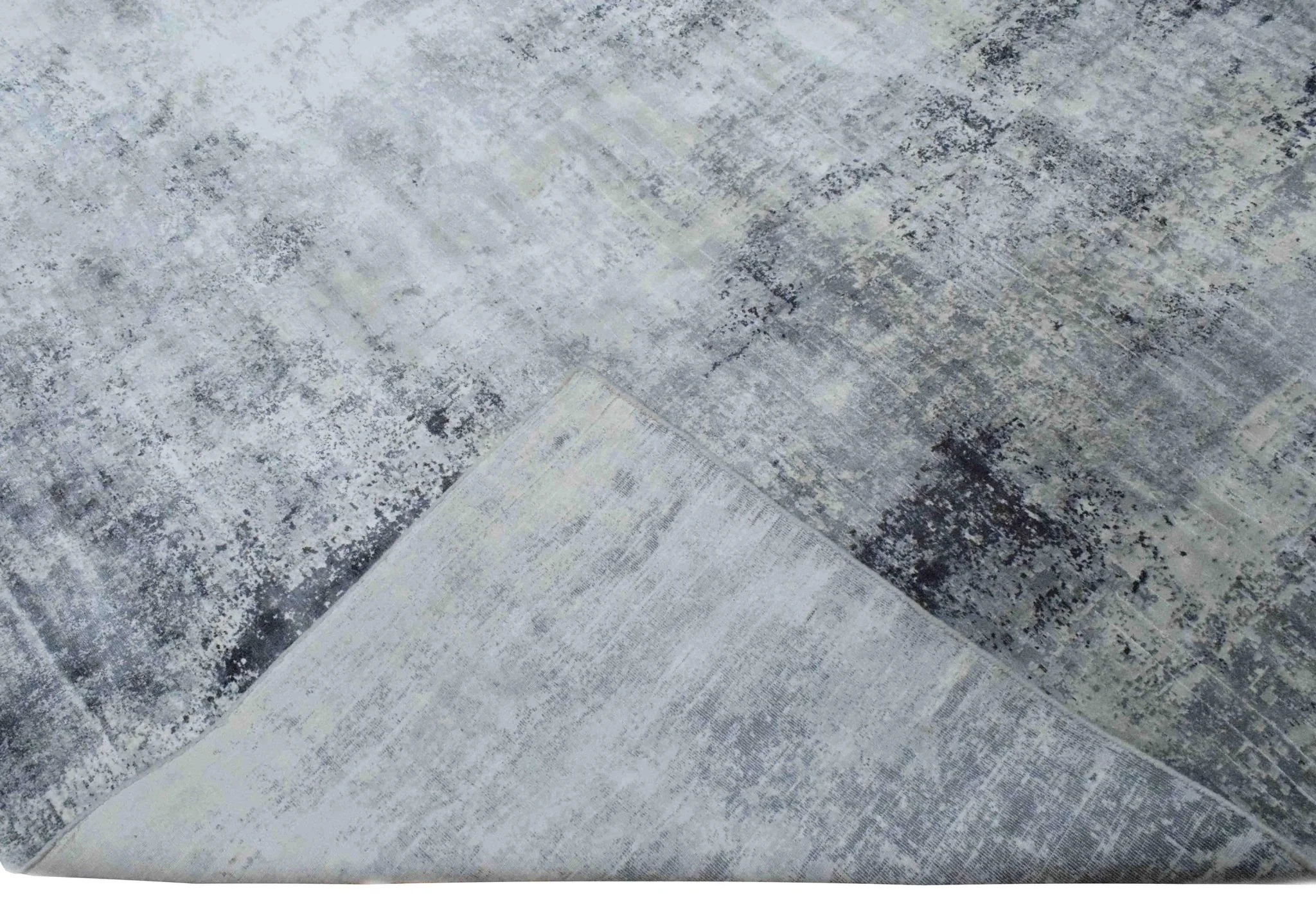 7.8x9.8 Rug, Abstract Blue and Gray Rug made with Viscose Art Silk, Living, Dinning and Bedroom Rug | TRD0092AR7898 - Image 6