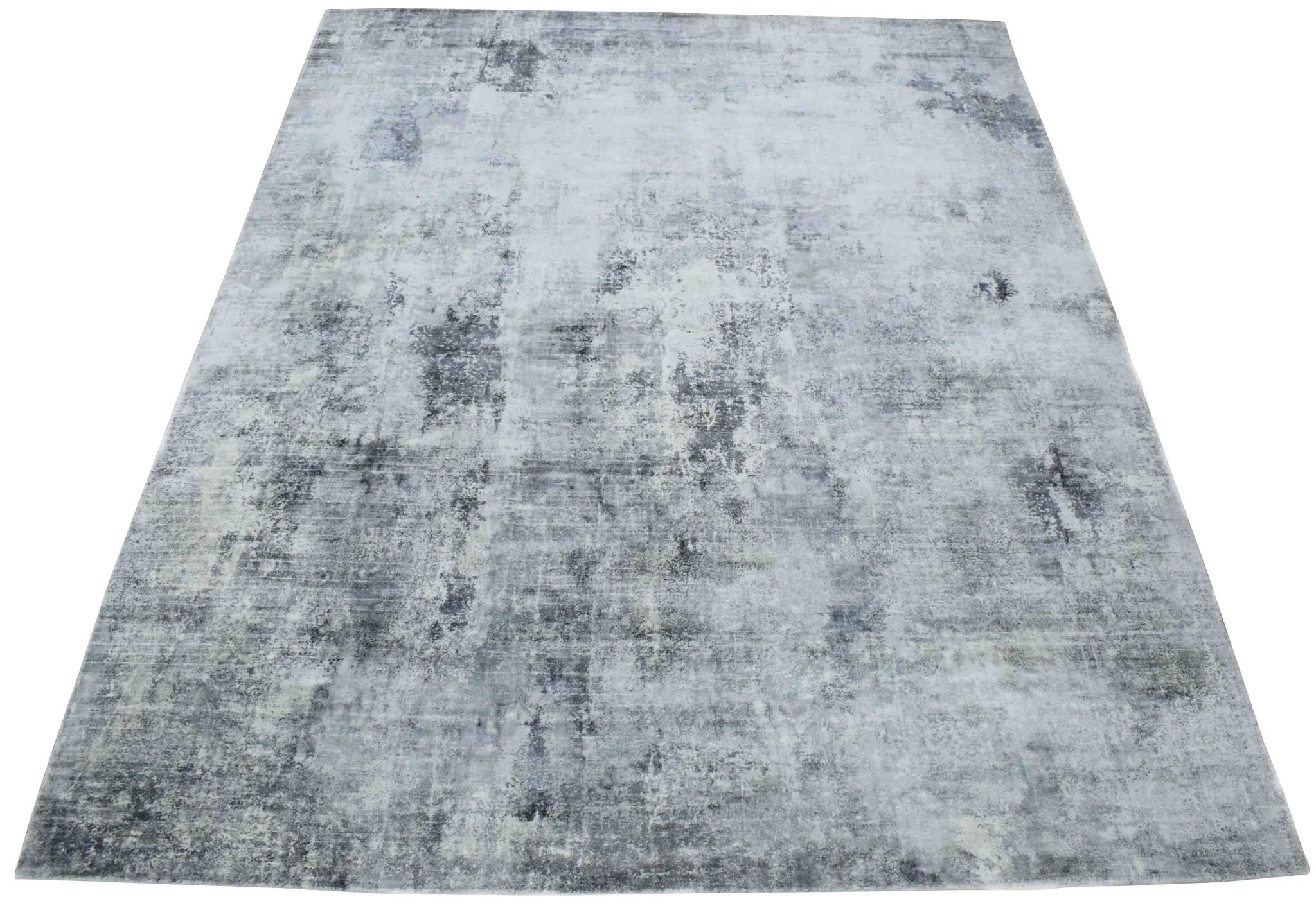 7.8x9.8 Rug, Abstract Blue and Gray Rug made with Viscose Art Silk, Living, Dinning and Bedroom Rug | TRD0092AR7898 - Image 7