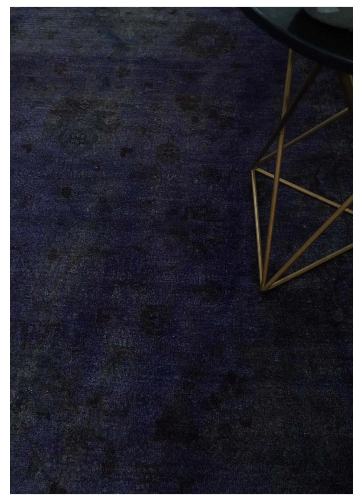 8.4x11.5 Overdyed Royal Dark Purple Hand Knotted Traditional Oushak Wool Area Rug - Image 2