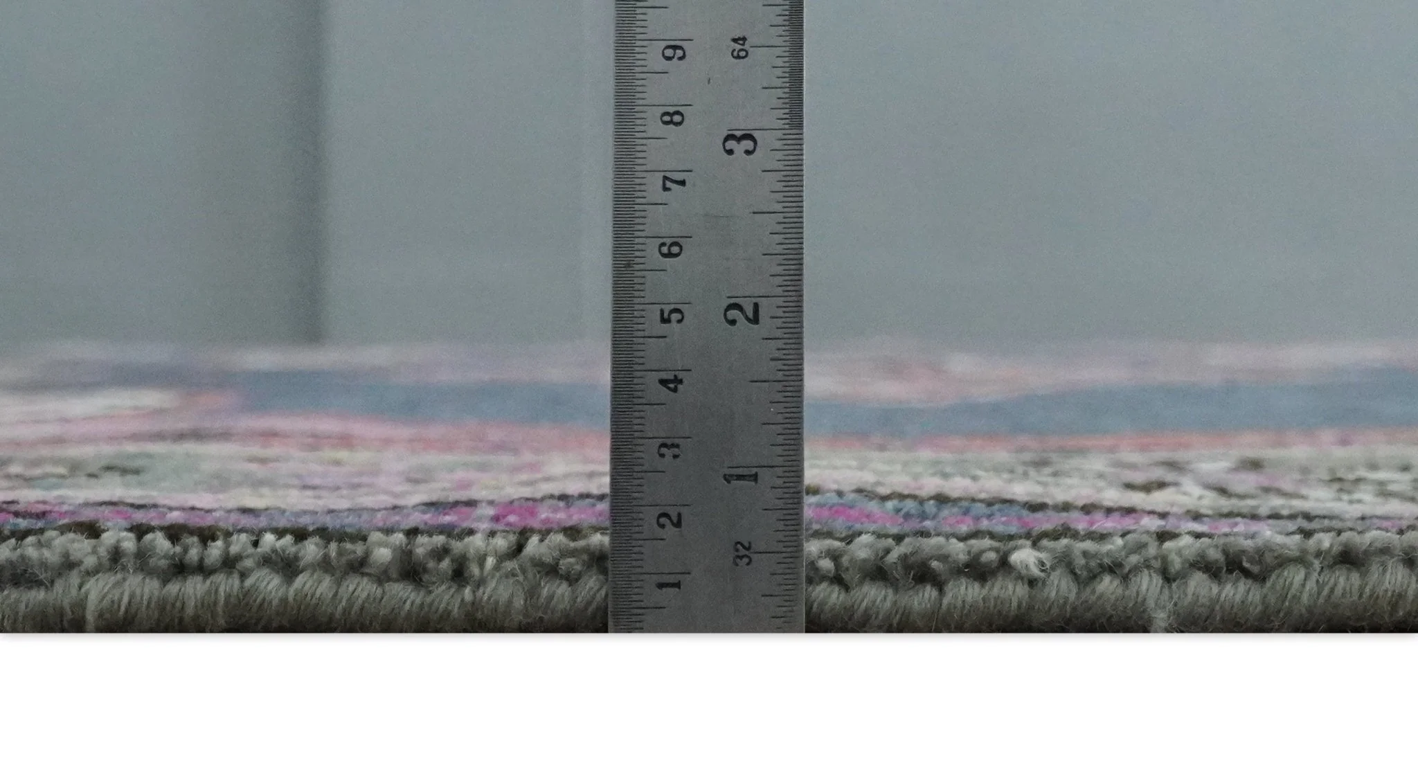8x10 Hand Knotted Charcoal, Silver and Pink Traditional Wool Area Rug - Image 6