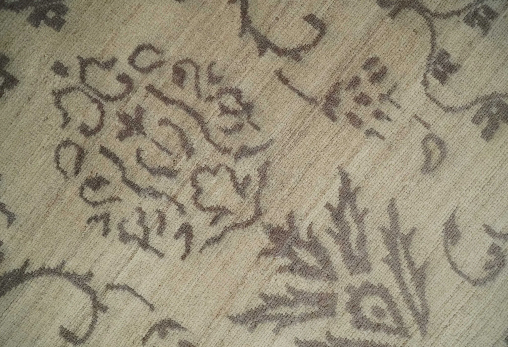 Neutral 8x10 Hand Knotted Camel and Brown Floral Traditional Antique Style Wool Area Rug - Image 4