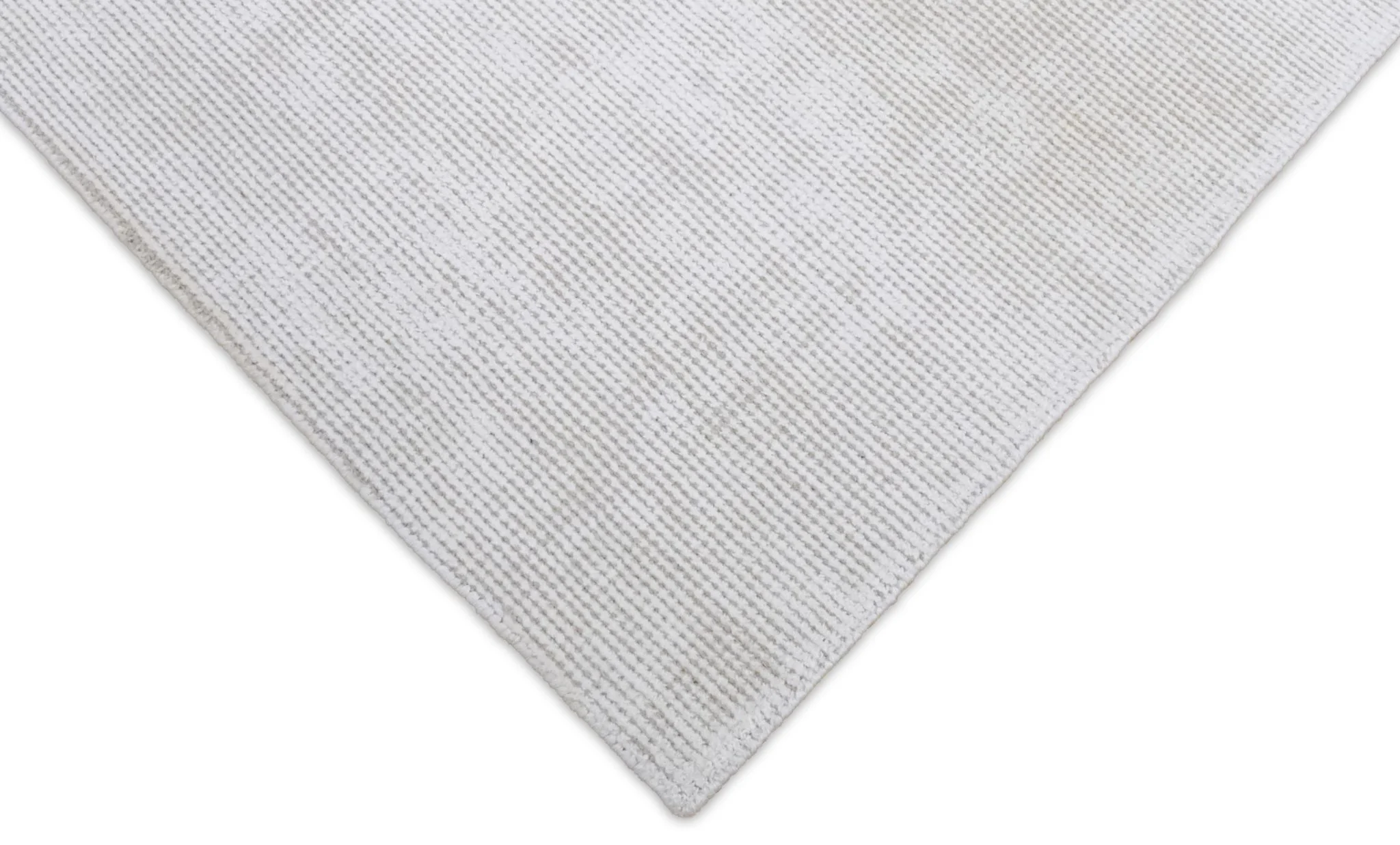2x3, 5x8, 6x9 and 8x10 Solid Ivory Hand Made Textured Wool Area Rug | Low Pile | No Shedding | TRD163 - Image 3