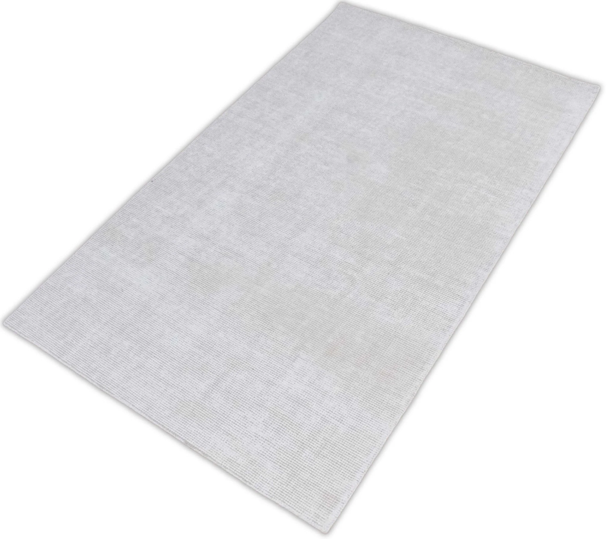 2x3, 5x8, 6x9 and 8x10 Solid Ivory Hand Made Textured Wool Area Rug | Low Pile | No Shedding | TRD163 - Image 6