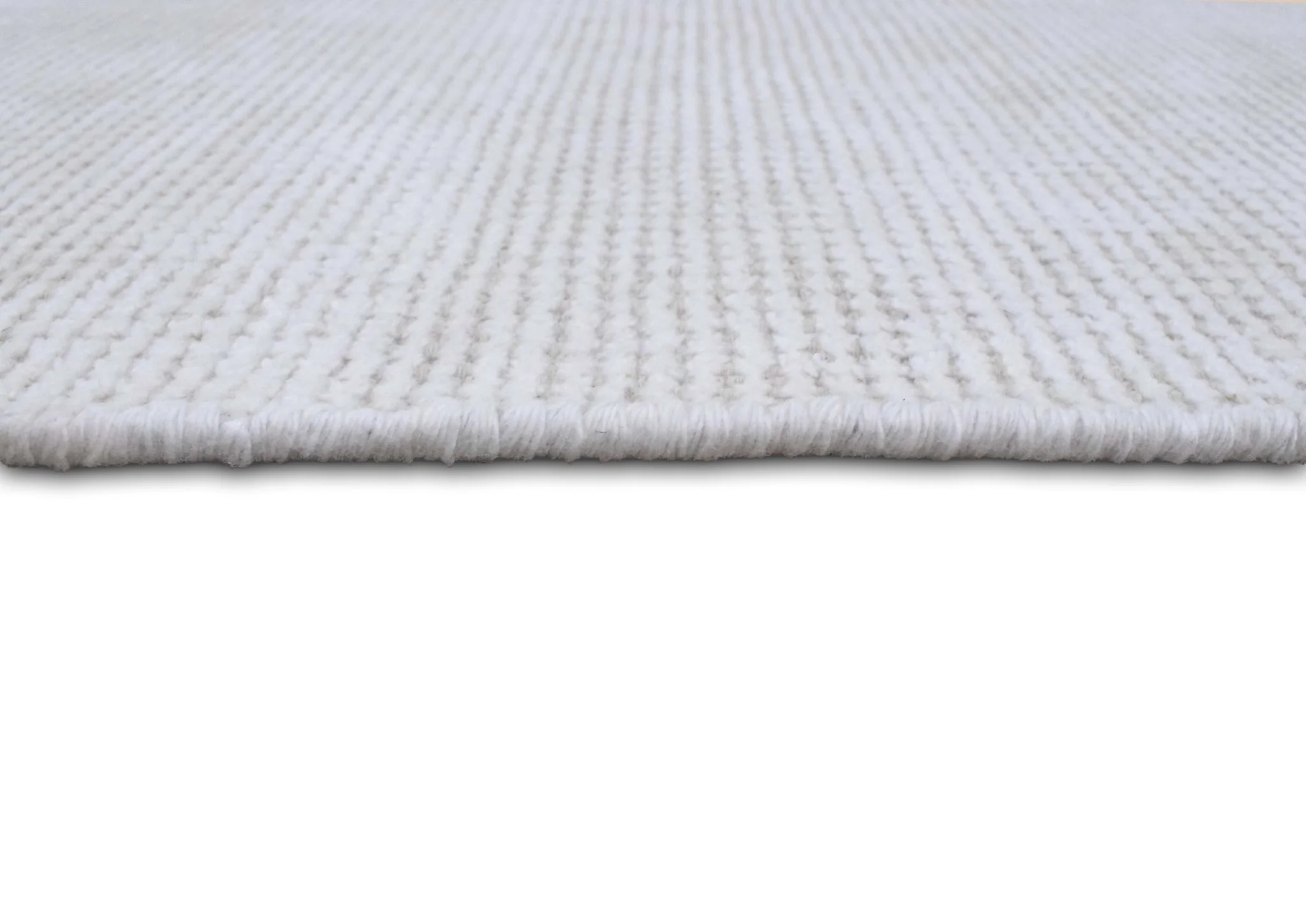 2x3, 5x8, 6x9 and 8x10 Solid Ivory Hand Made Textured Wool Area Rug | Low Pile | No Shedding | TRD163 - Image 7