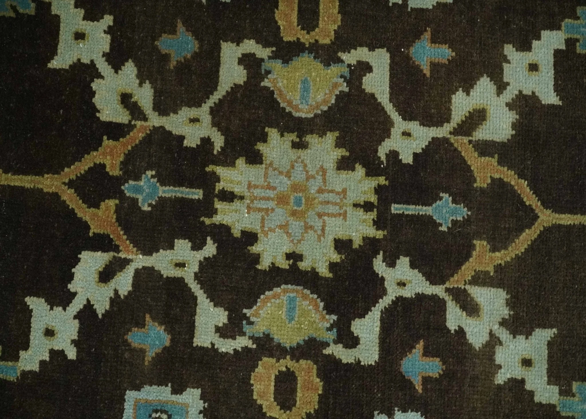 8x10 Hand Knotted Olive and Green Traditional Persian Oushak Wool Rug | AC3810 - Image 4