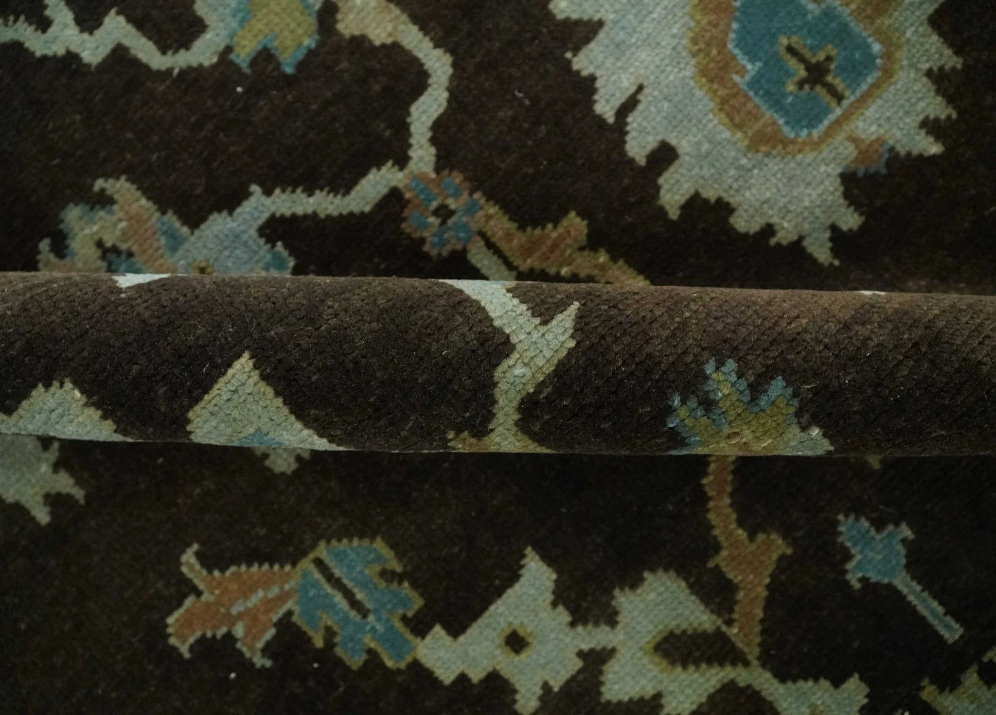 8x10 Hand Knotted Olive and Green Traditional Persian Oushak Wool Rug | AC3810 - Image 6