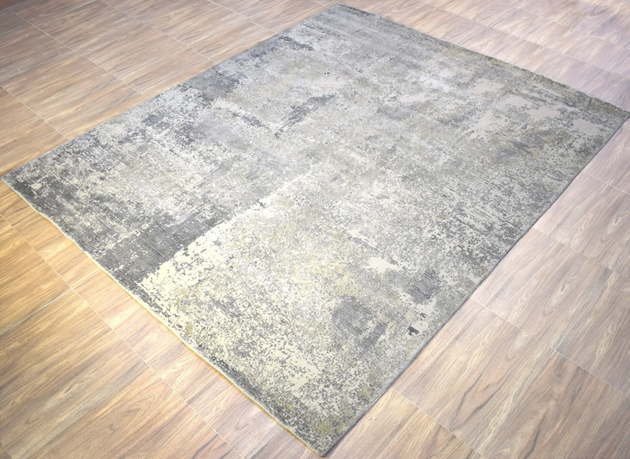 8'x 10' Rug | Modern Handmade  Wool  & Viscose Area Rug | The Rug Décor | TRD10095810 - Image 3