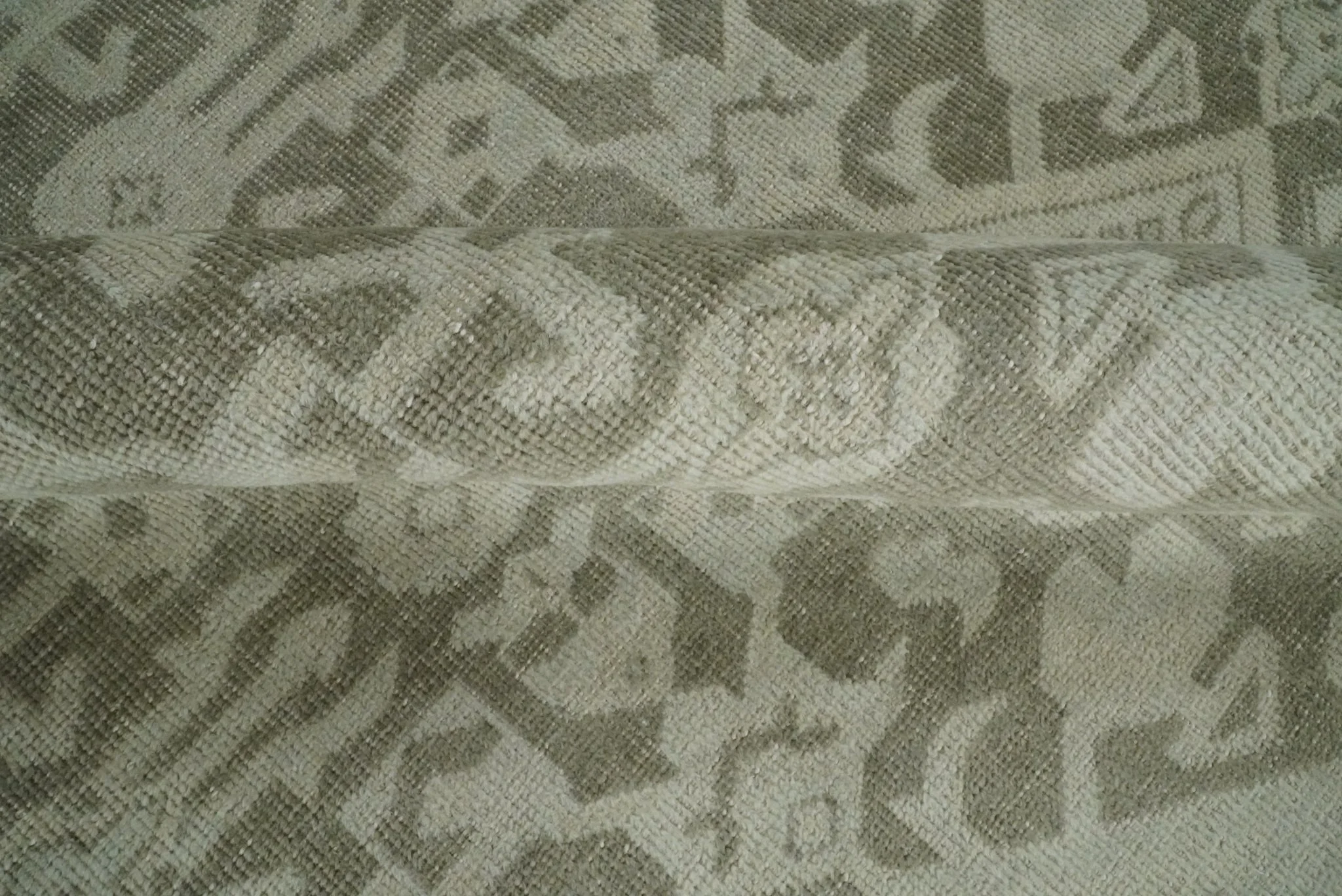 8x10, 9x12 and 10x14 Brown and Beige Hand Knotted Wool Low Pile Vintage Area Rug | AIN3 - Image 5