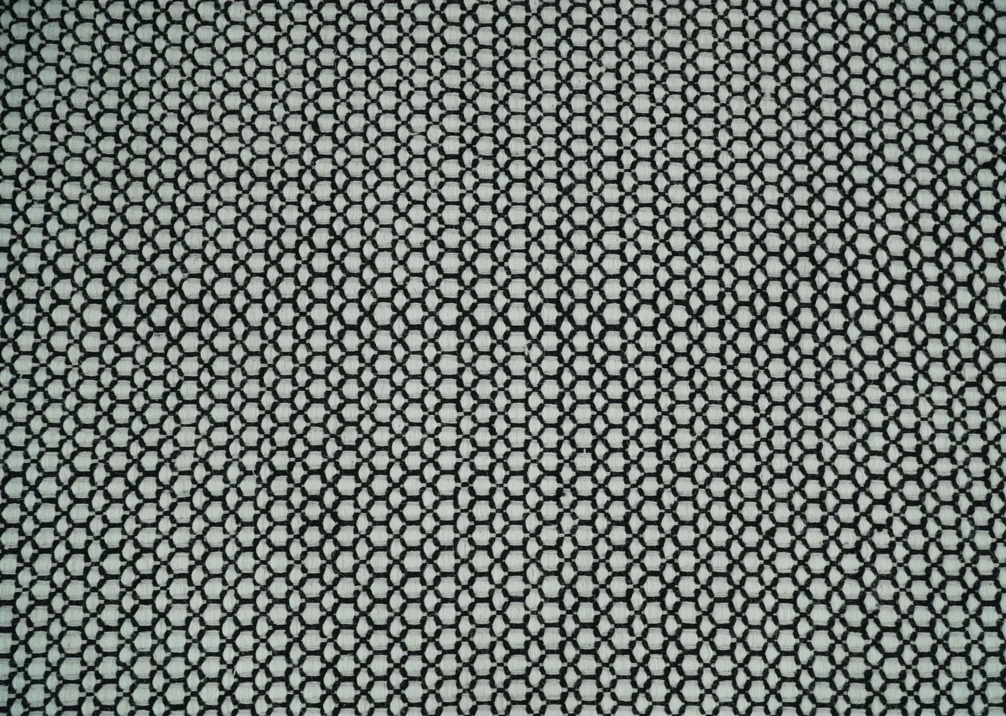 8x10 and 9x12 Flatwoven Dhurrie Modern Checkered Black and Ivory Wool Area Rug, Layering Rug | TRDCP831 - Image 9