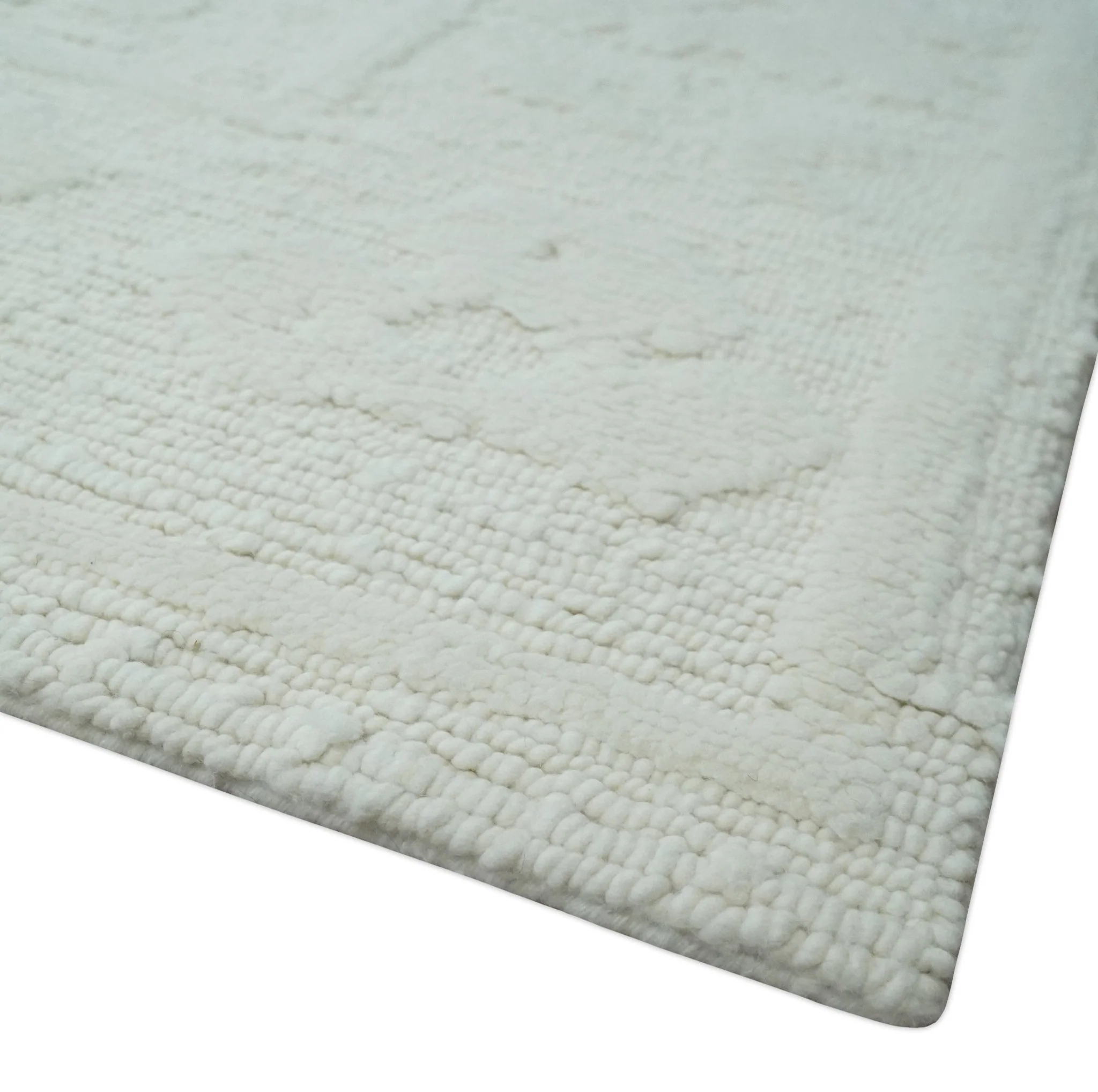 Premium 8x10 carved Texture Ivory Traditional hand knotted wool Area rug - Image 5