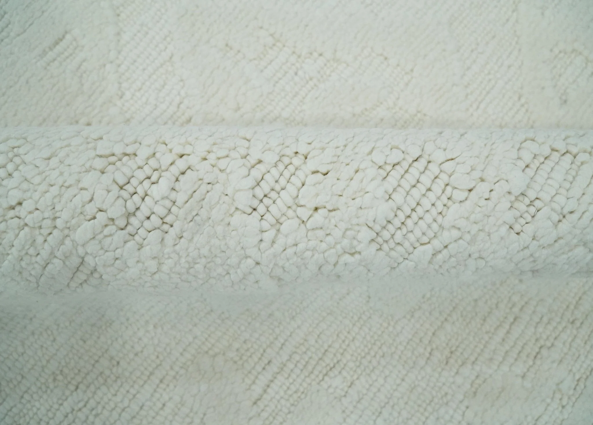 Premium 8x10 carved Texture Ivory Traditional hand knotted wool Area rug - Image 6