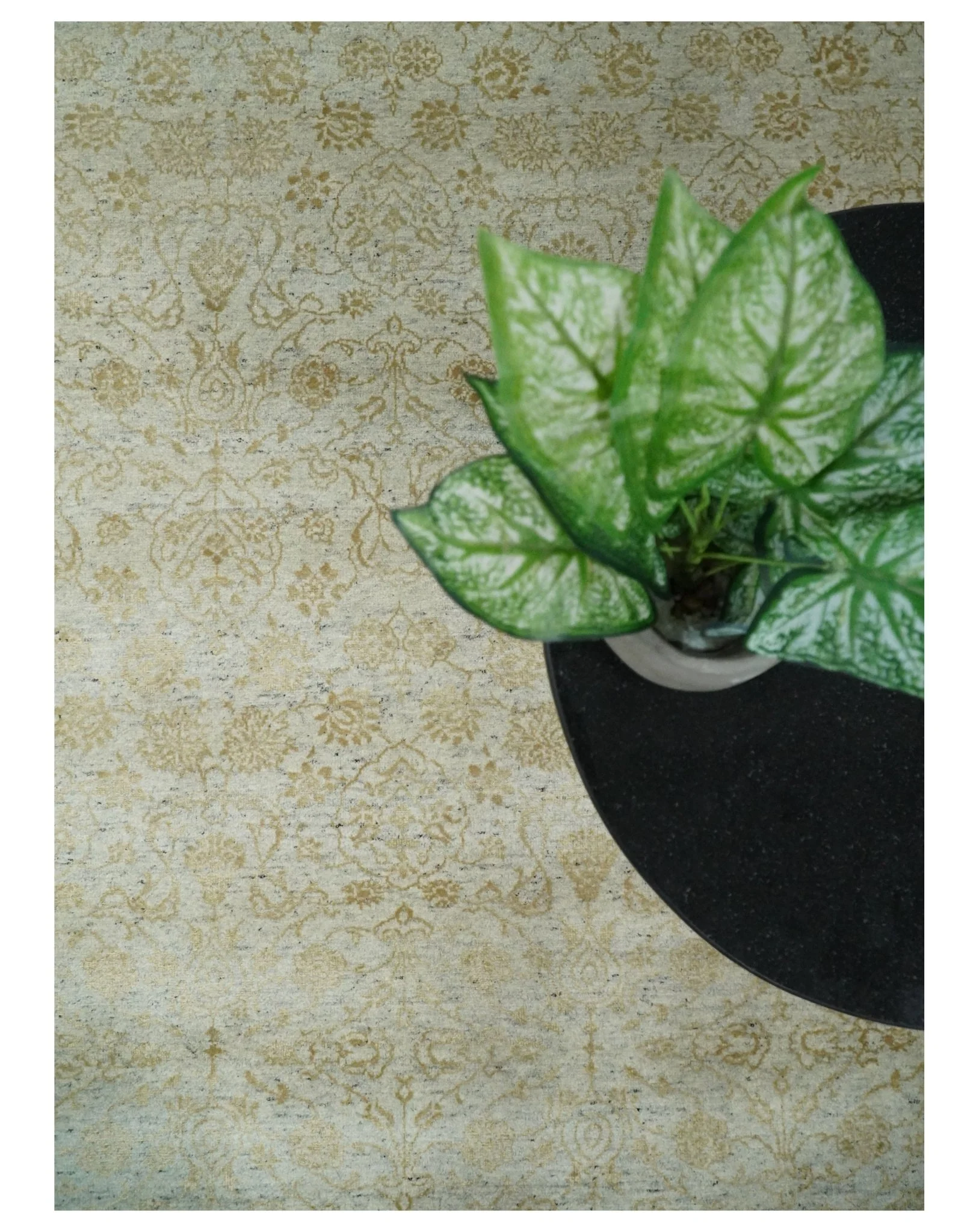 8x10 Fine Hand Knotted Beige and Gold Traditional Vintage Persian Style Antique Silk Rug | AGR21 - Image 6