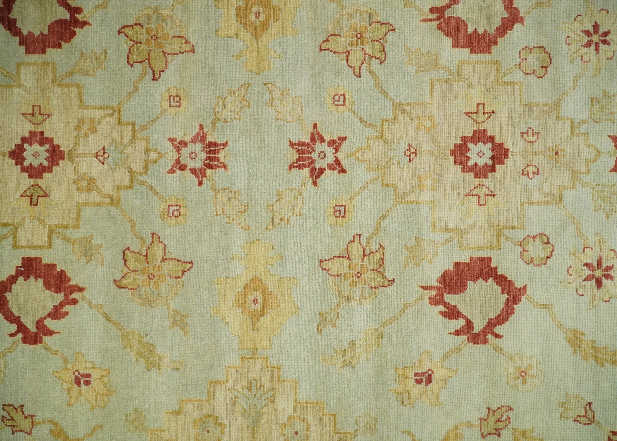 8x10 Fine Hand Knotted Beige and Rust Traditional Vintage Persian Antique Wool Rug | AGR36 - Image 11