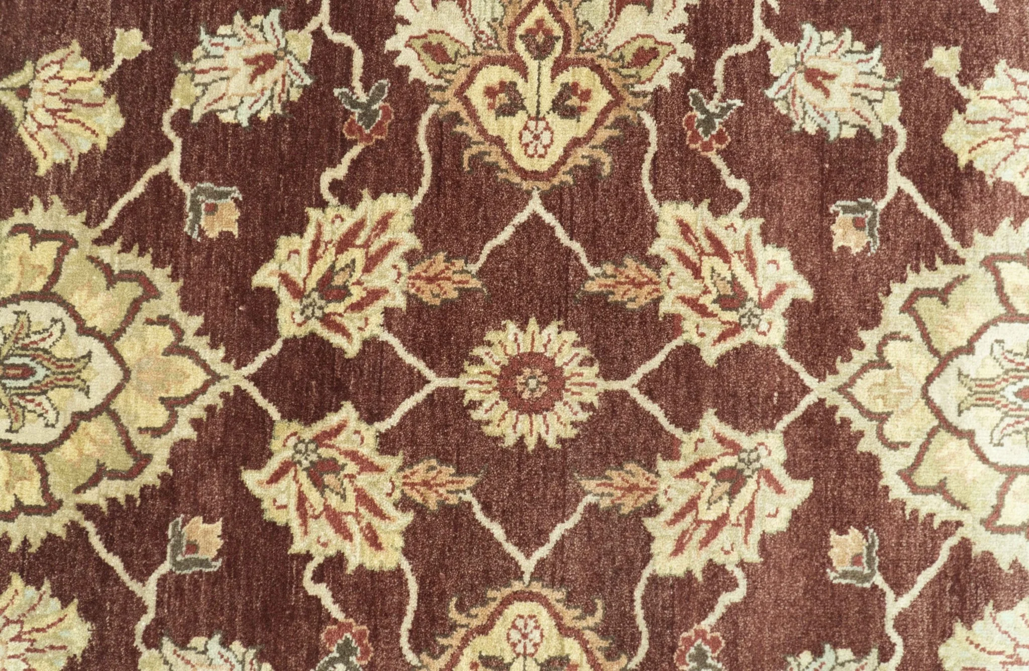 8X10 Fine Hand Knotted Rust And Gold Traditional Design Wool Rug - Image 4