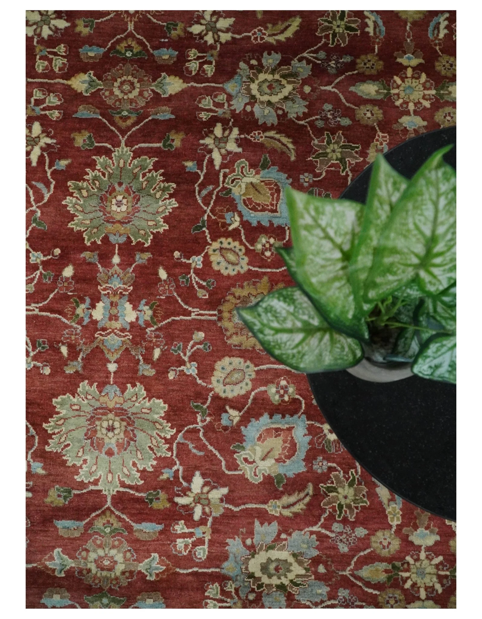 8x10 Fine Hand Knotted Rust and Ivory Traditional Vintage Persian Style Antique Wool Rug | AGR20 - Image 6
