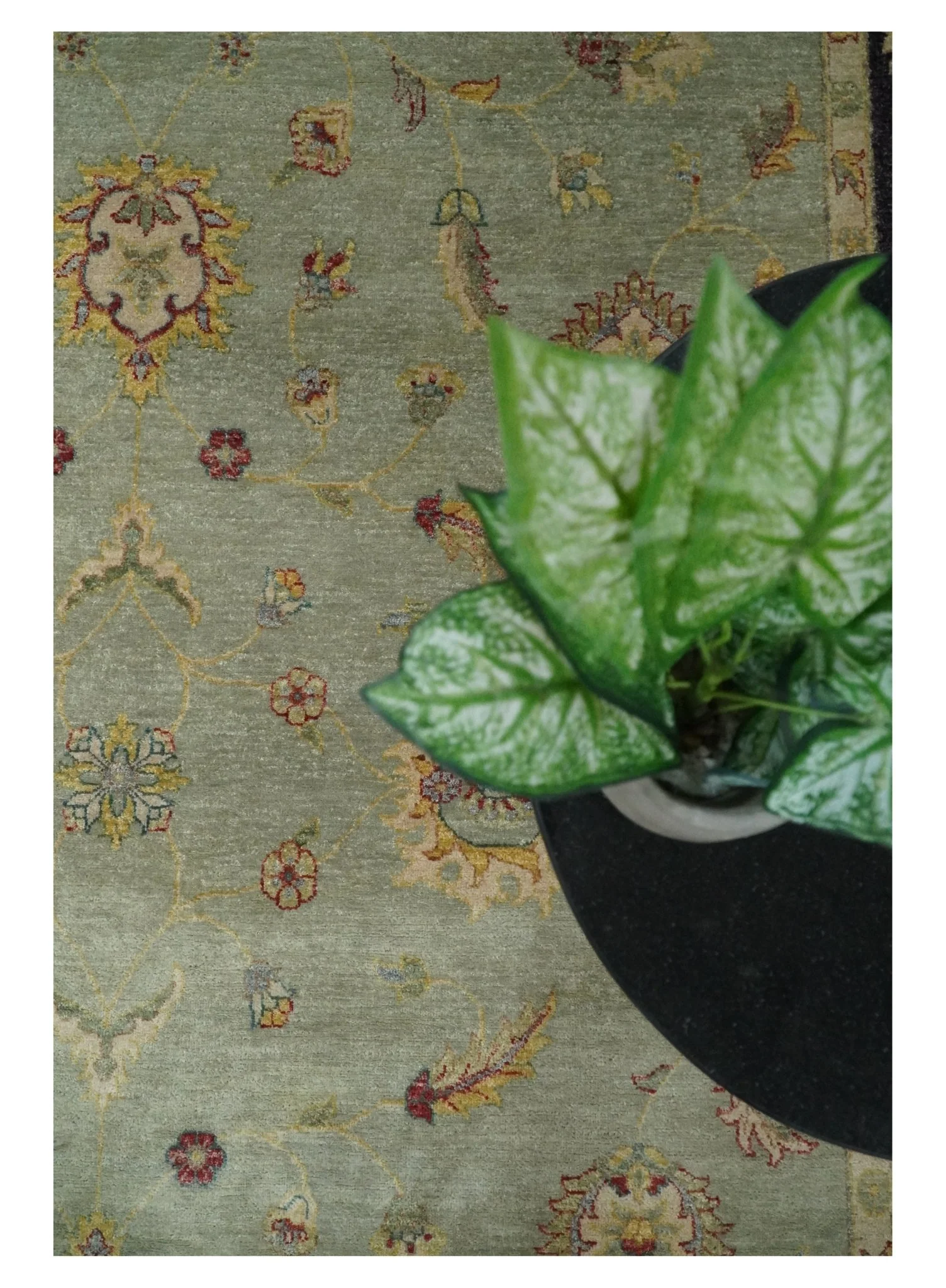 8x10 Fine Hand Knotted Silver and Black Muted Antique Traditional Vintage Persian Wool Rug | AGR45 - Image 6