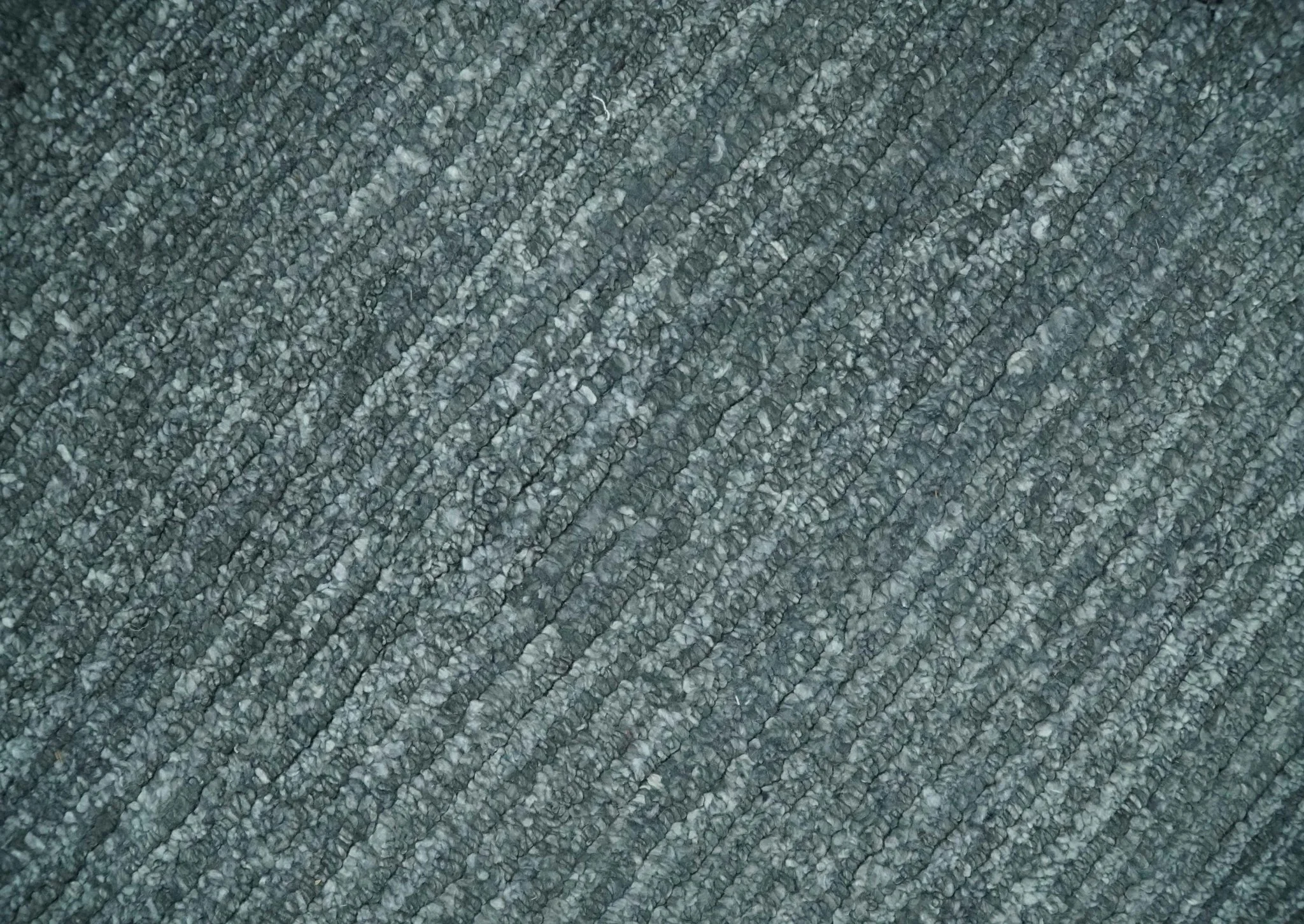 8x10 Gray and Silver Blended Hand Loomed Modern Scandinavian Bamboo Silk Area Rug - Image 4