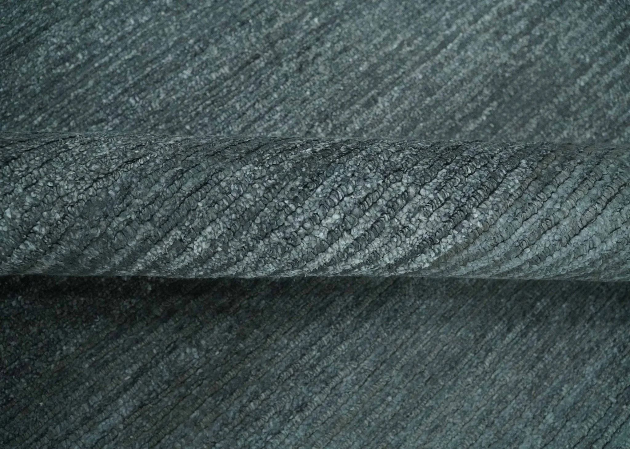 8x10 Gray and Silver Blended Hand Loomed Modern Scandinavian Bamboo Silk Area Rug - Image 6
