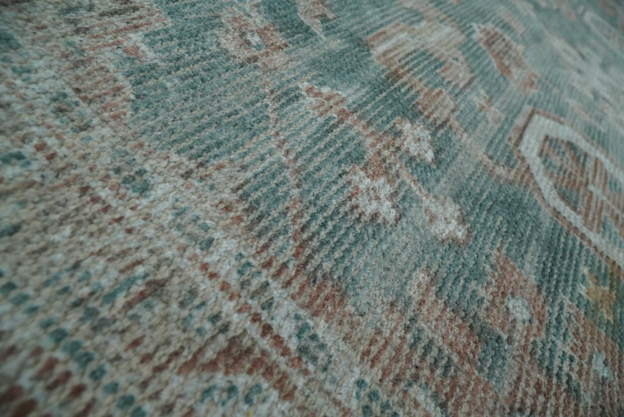 8x10 Green and Ivory Rug | Handmade Floral Area rug made with wool blended with art silk Low Pile  | PR03 - Image 11