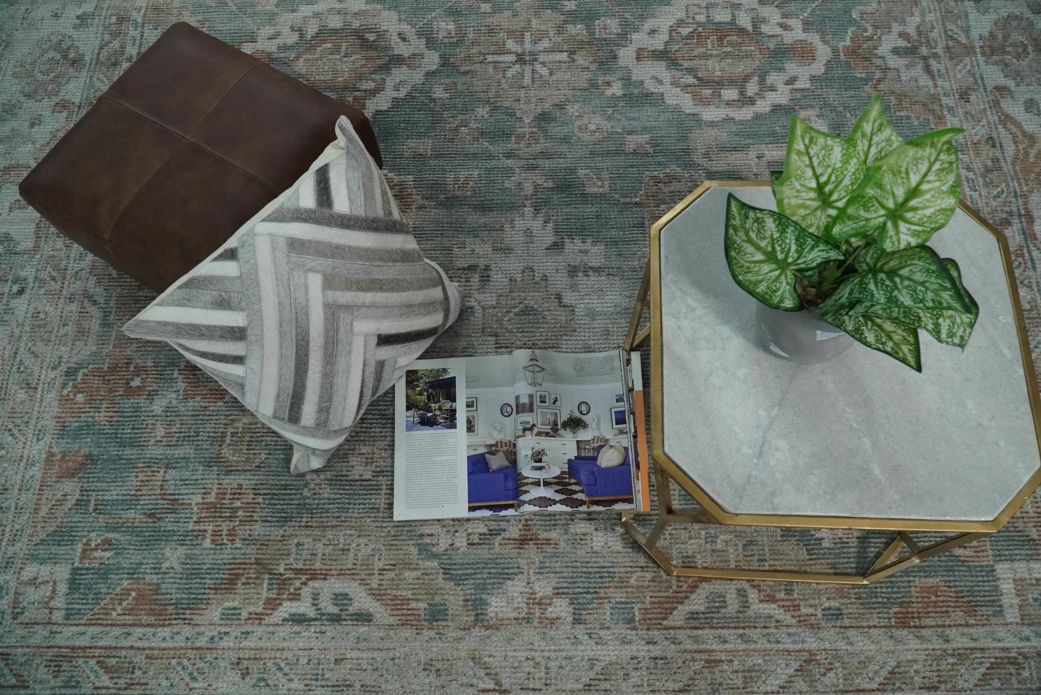 8x10 Green and Ivory Rug | Handmade Floral Area rug made with wool blended with art silk Low Pile  | PR03 - Image 4