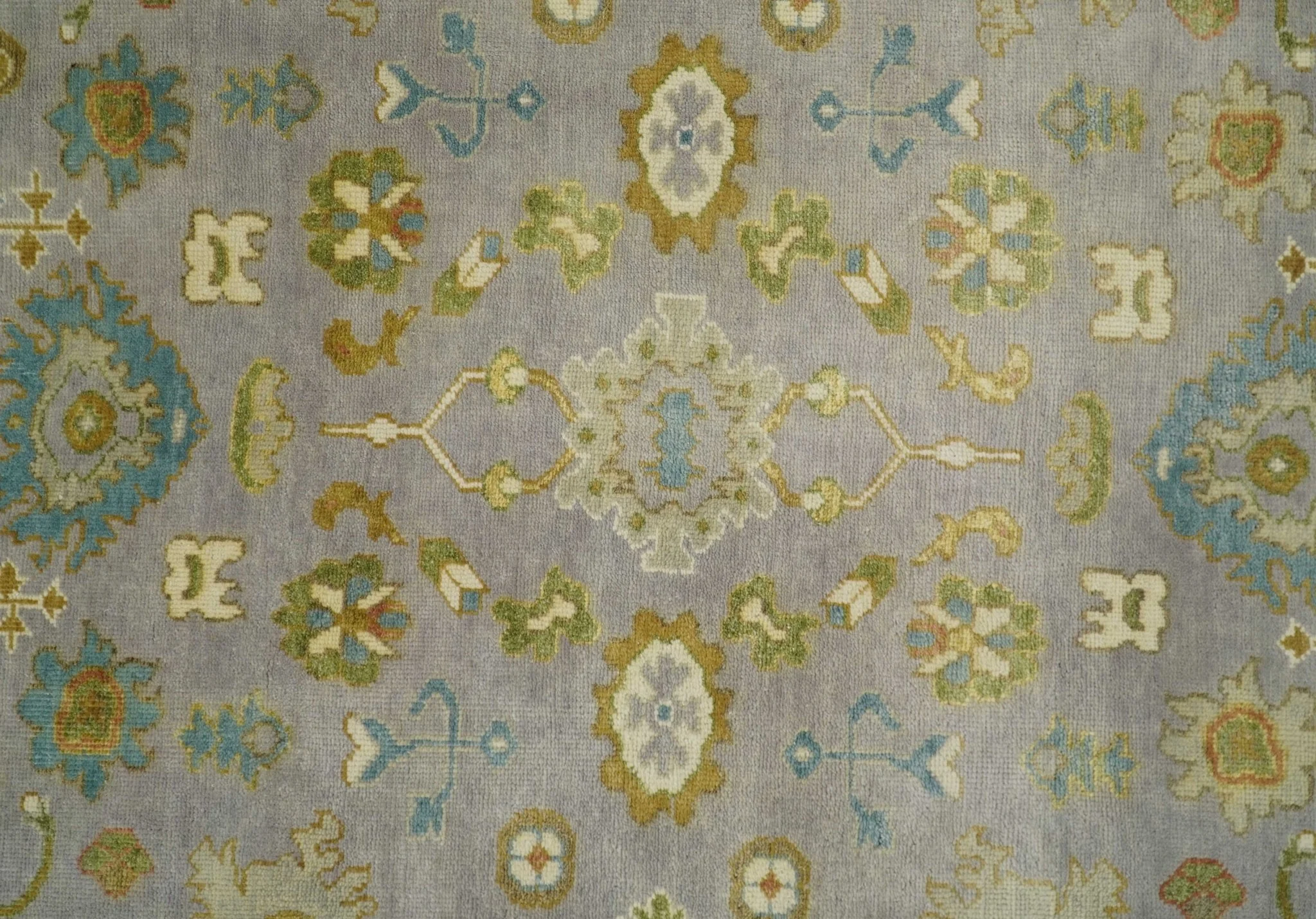 Antique Moss 8x10 Hand Knotted Silver and Green Traditional Persian Antique Wool Rug | TRDCP766810 - Image 6