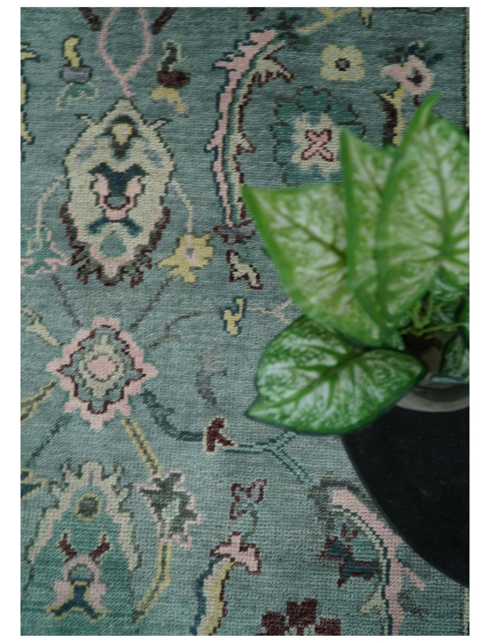 8x10 Hand Knotted Blue Green and Pink Traditional Persian Vintage Wool Rug | TRDCP771810 - Image 10