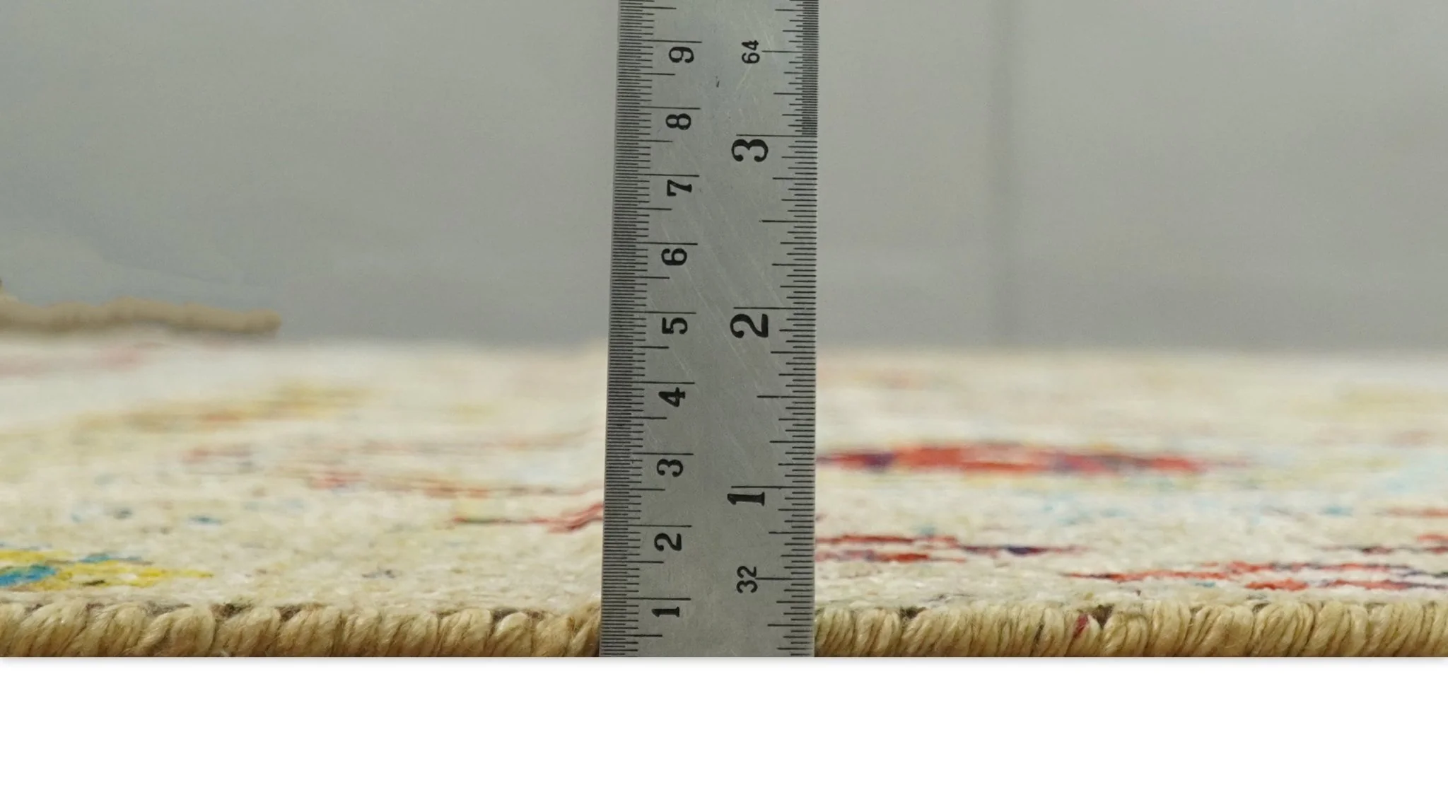 8x10 Hand Knotted Beige, Blue and Rust  Persian made of Recycled Silk Area Rug | OP19 - Image 9