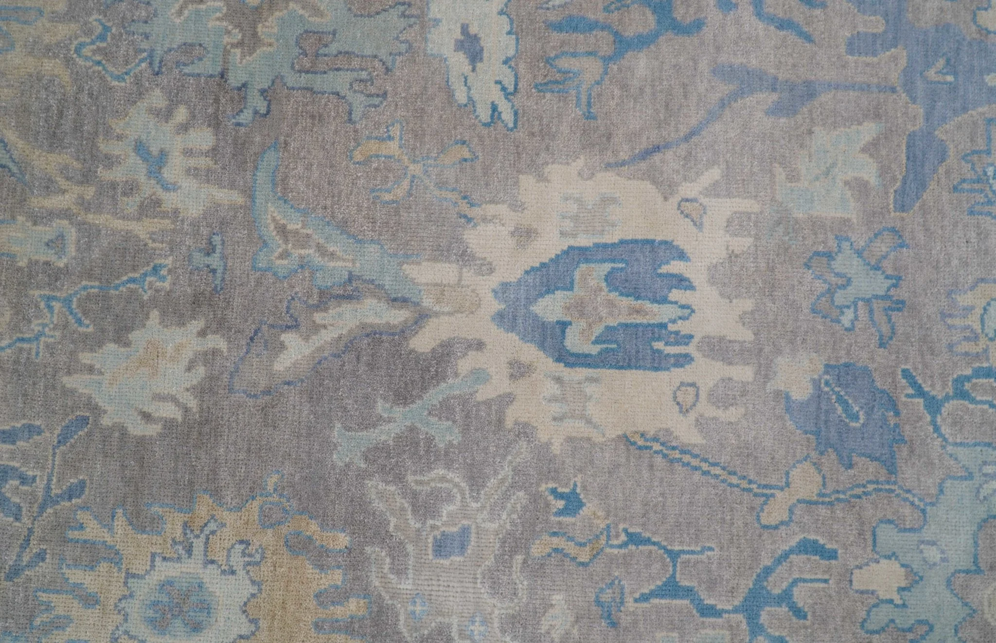 8x10 Hand Knotted Lavender Blue and Beige Traditional Persian Oushak Wool Rug | TRDCP761810 - Image 12