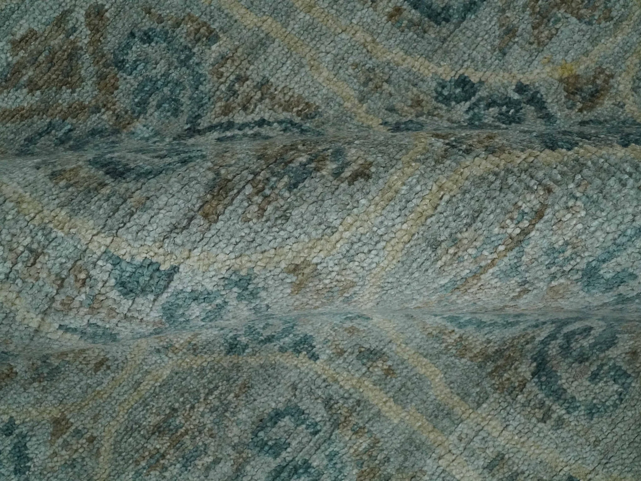 8x10 Hand Knotted Gray, Blue and Brown Modern Persian Style Contemporary Recycled Silk Area Rug | OP31 - Image 5