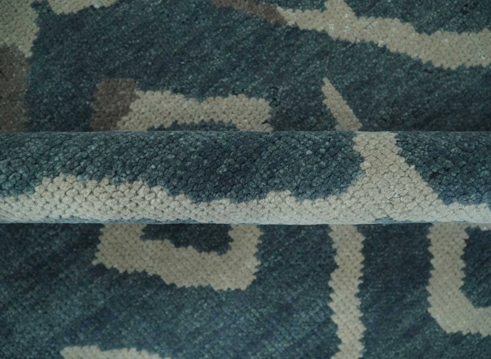 8x10 Hand Knotted Green, Ivory and Gray Traditional Persian Oushak Wool Rug | AC17810 - Image 10